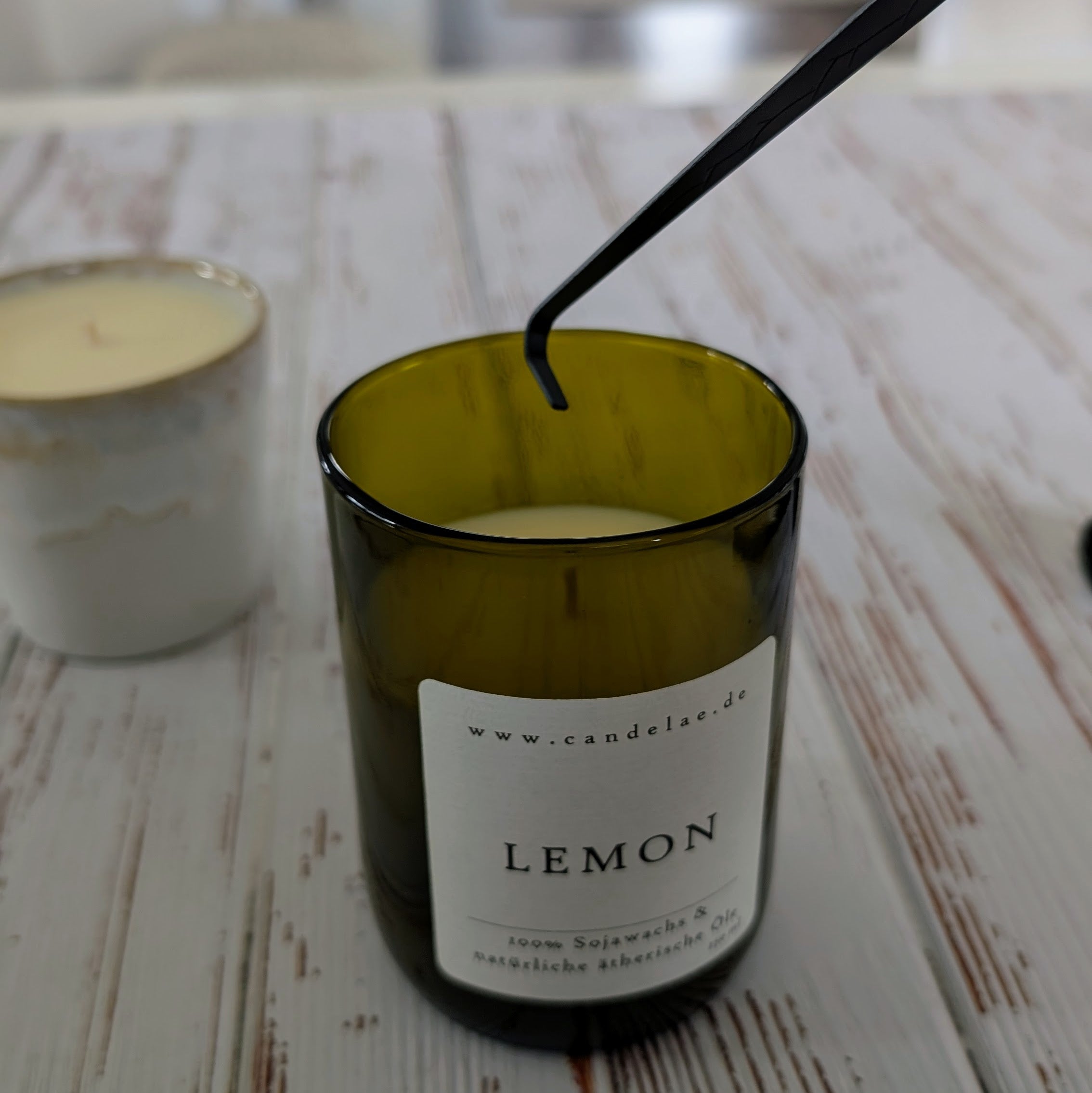 Kerzenpflege-Set Schwarz – Dochtschere, Kerzenlöscher & Dochtheber für Duftkerzen