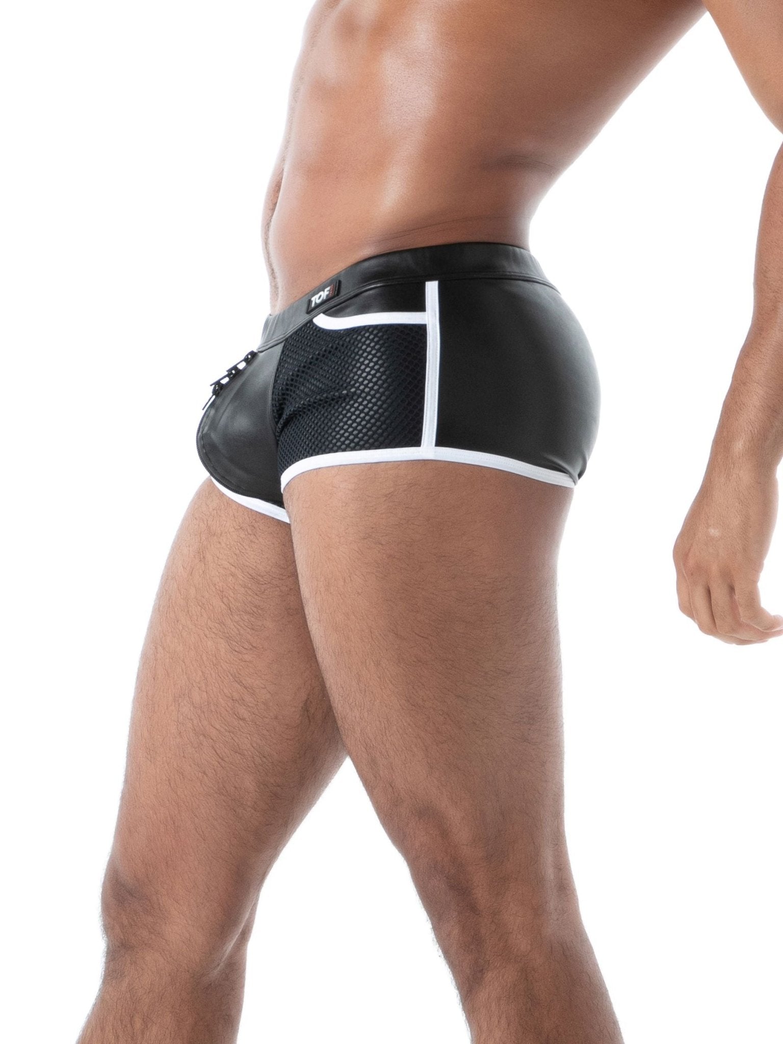 Kinky Full - Zip Boxer – Schwarz/Weiß - TOF Paris - Shop Deutschland Noodosz