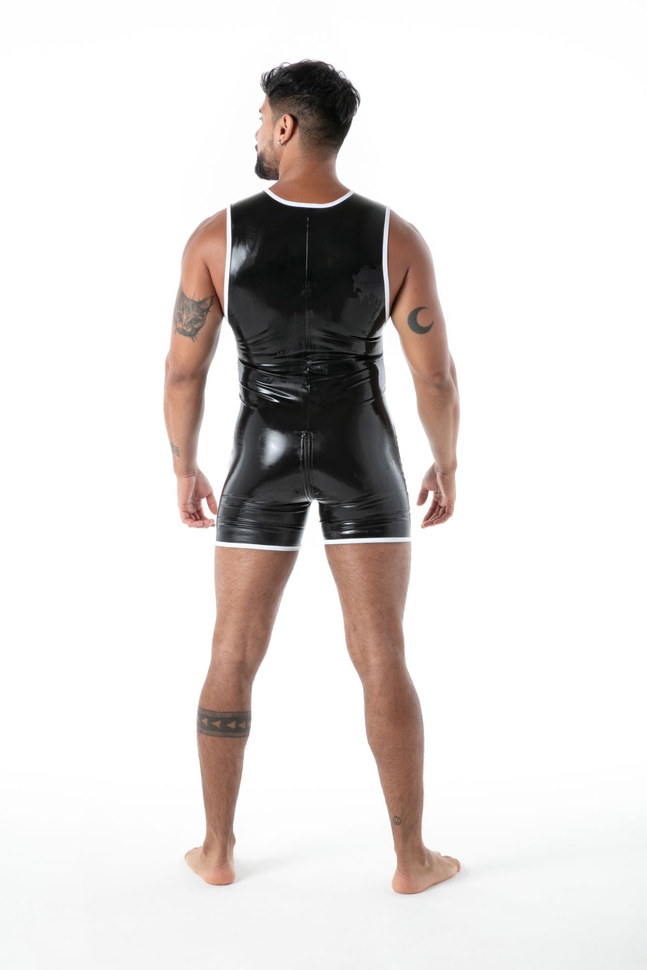 Latex - Body mit durchgehendem Reißverschluss „Second Skin“ – Schwarz - TOF Paris - Shop Deutschland Noodosz