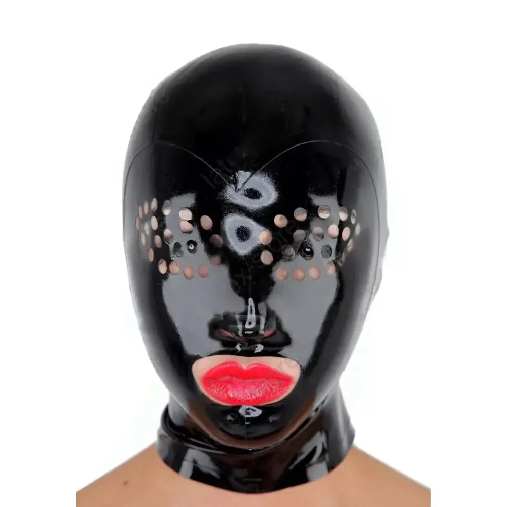 Latex Maske mit Mundöffnung & Augenfenstern - noodosz - FlowNight - 