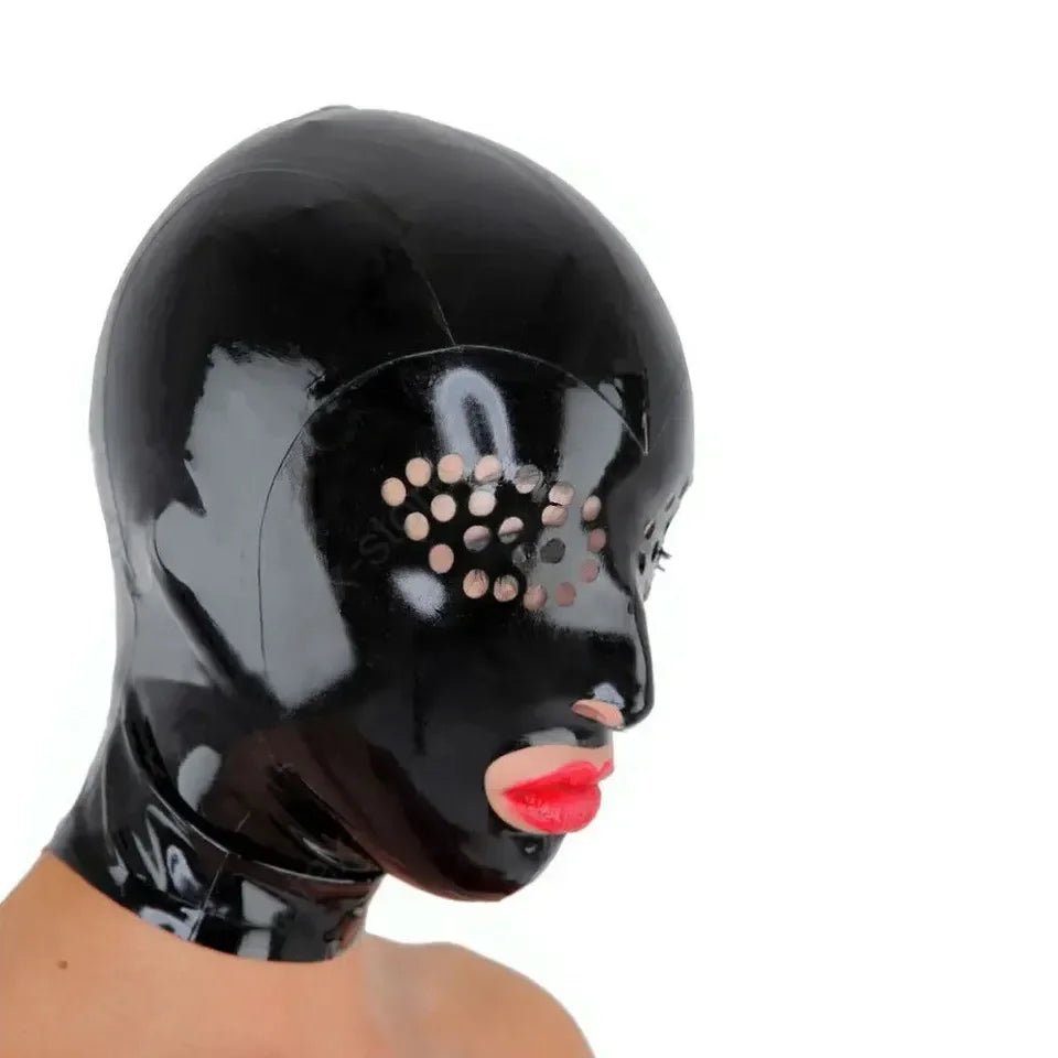 Latex Maske mit Mundöffnung & Augenfenstern - FlowNight - Shop Deutschland Noodosz