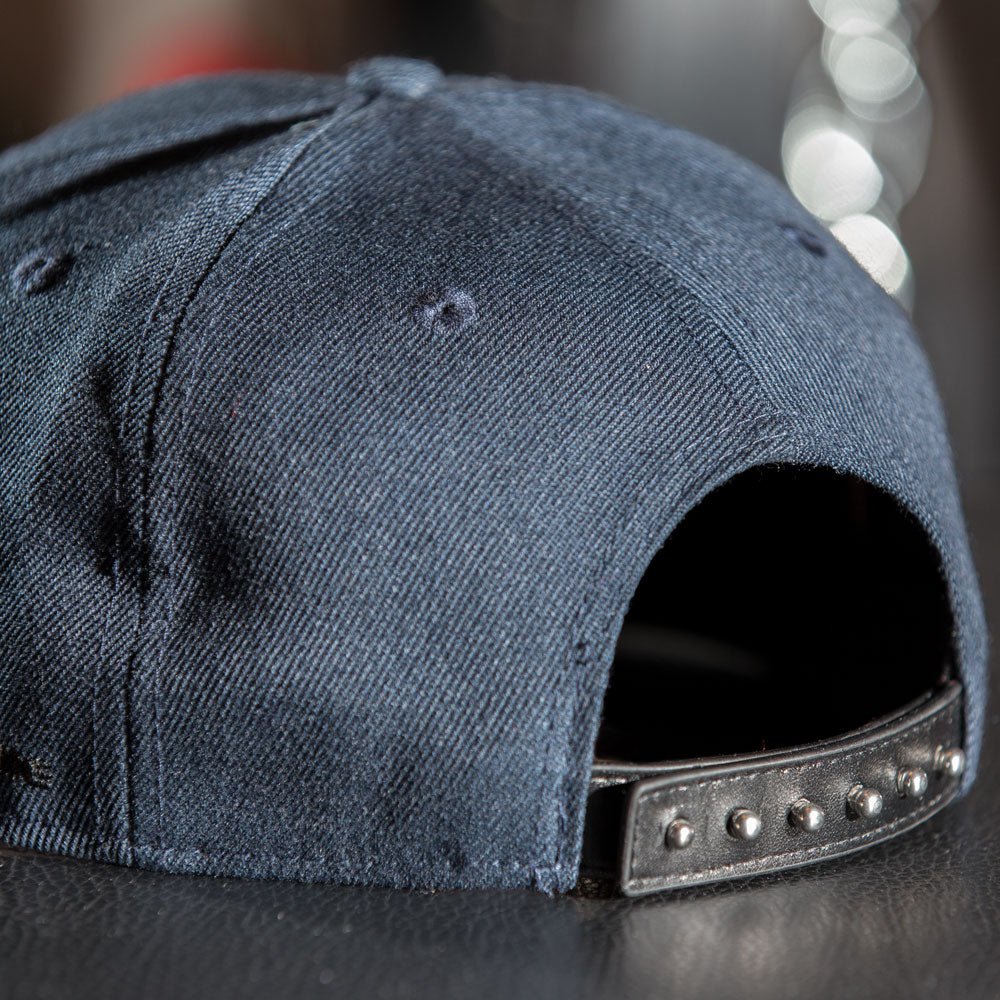 Leathersnap Cap - Navy Blue & Black - Pablo & Capone - Shop Deutschland Noodosz