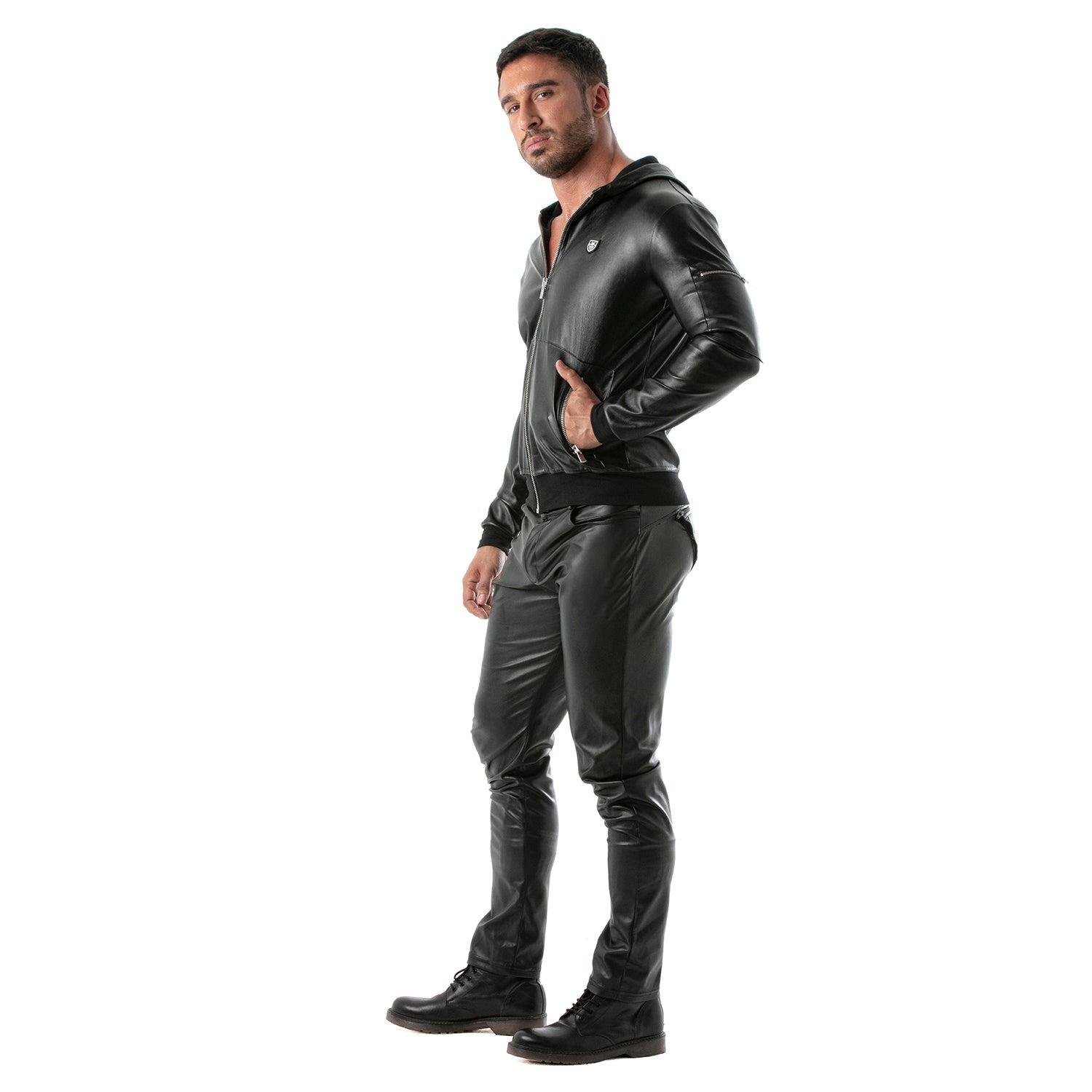 Leder - Kapuzengilet für Männer - TOF Paris - Shop Deutschland Noodosz