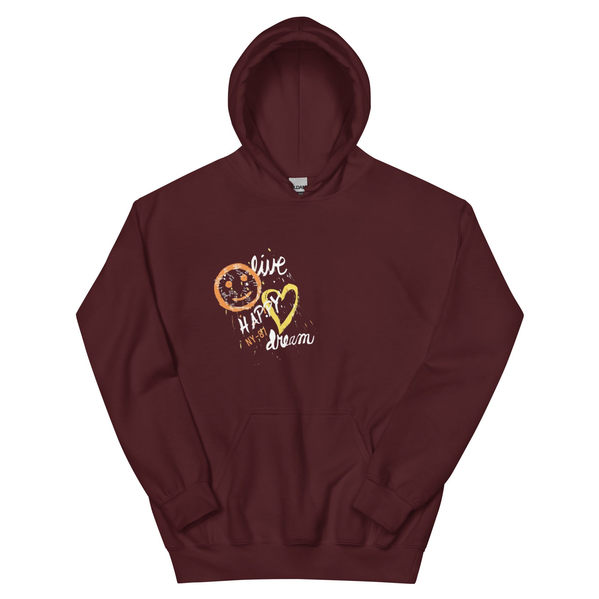 Live happy dream Kapuzenpullover - NiZED - Shop Deutschland Noodosz