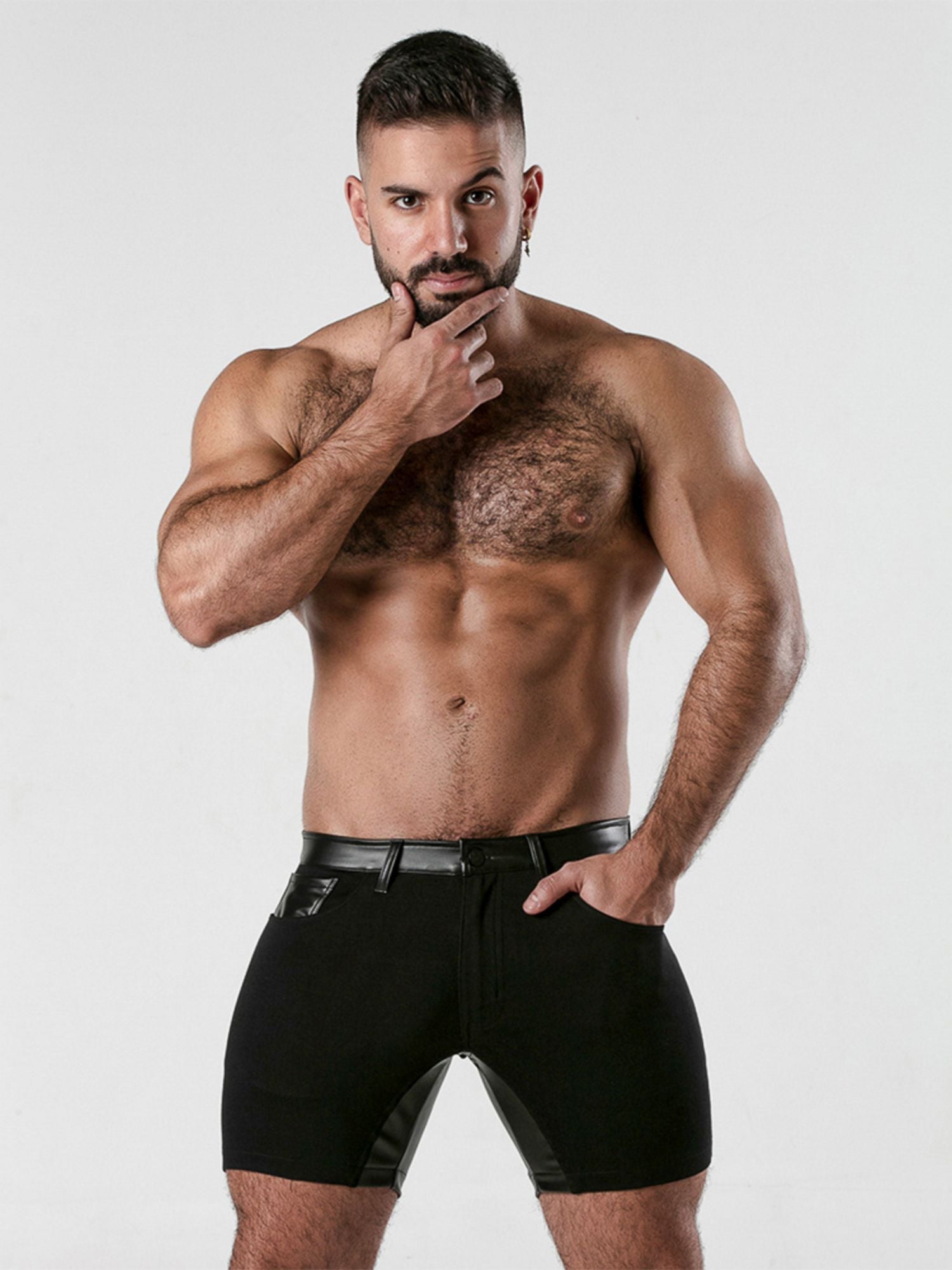 LOCKER GEAR 5 POCKET CHAP SHORT, LK0968 Fetish Chino Black - Locker Gear - Shop Deutschland Noodosz