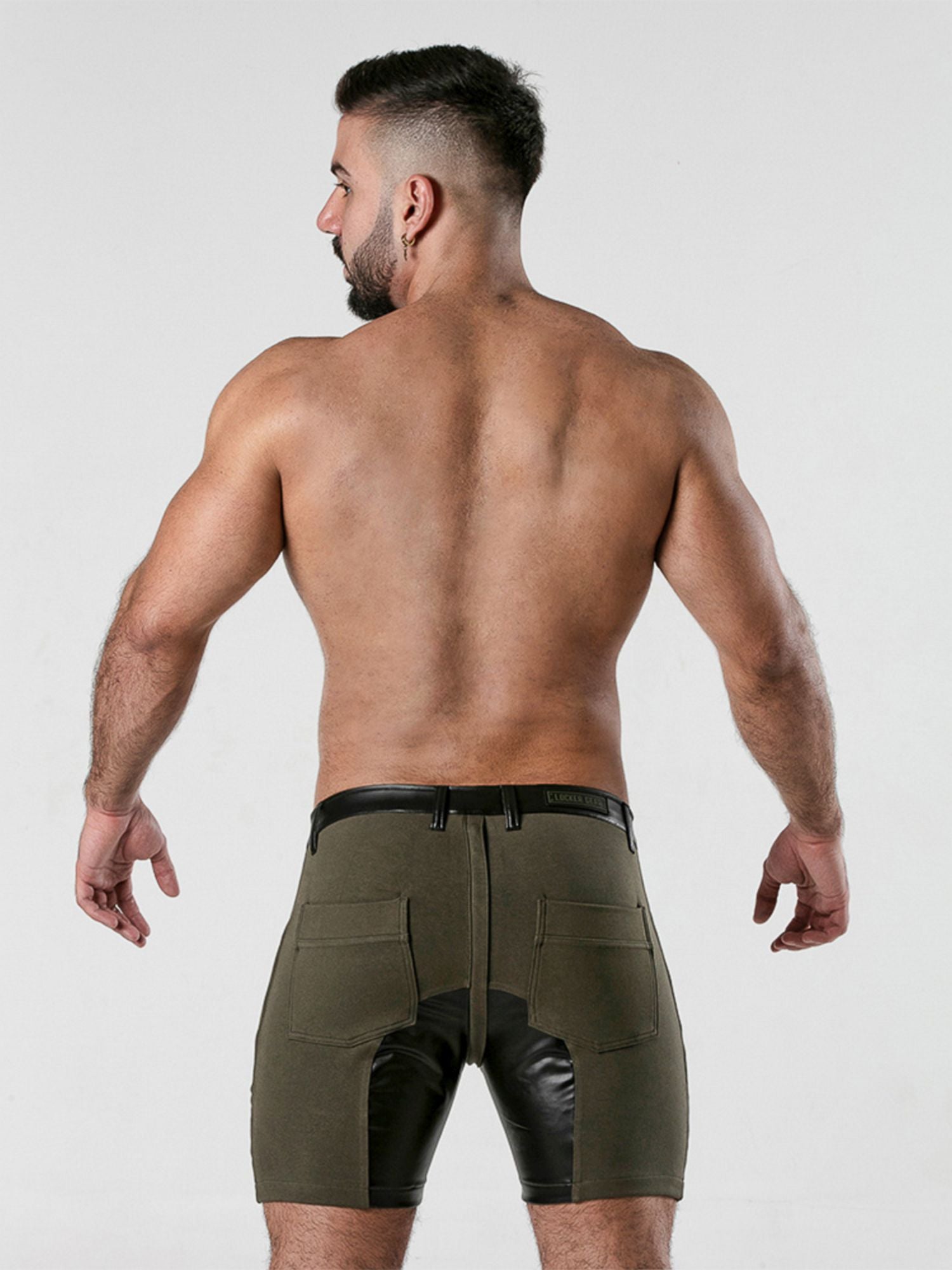 LOCKER GEAR 5 POCKET CHAP SHORT, LK0968 Fetish Chino Khaki - noodosz - Locker Gear - Kleidung & Accessoires:Spezielle Anlässe:Erotik:Kostüme für Herren