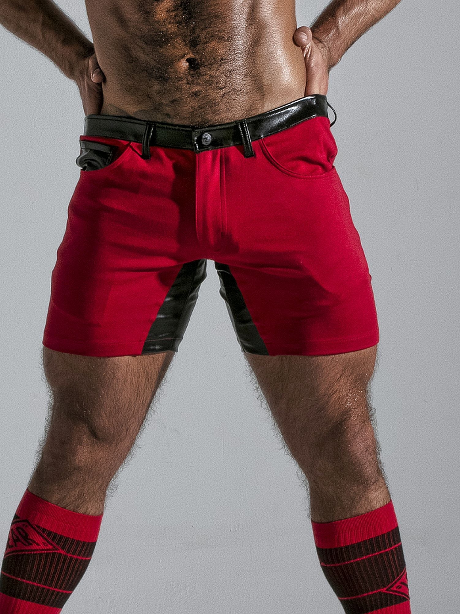 LOCKER GEAR 5 POCKET CHAP SHORT, LK0968 Fetish Chino Red - Locker Gear - Shop Deutschland Noodosz