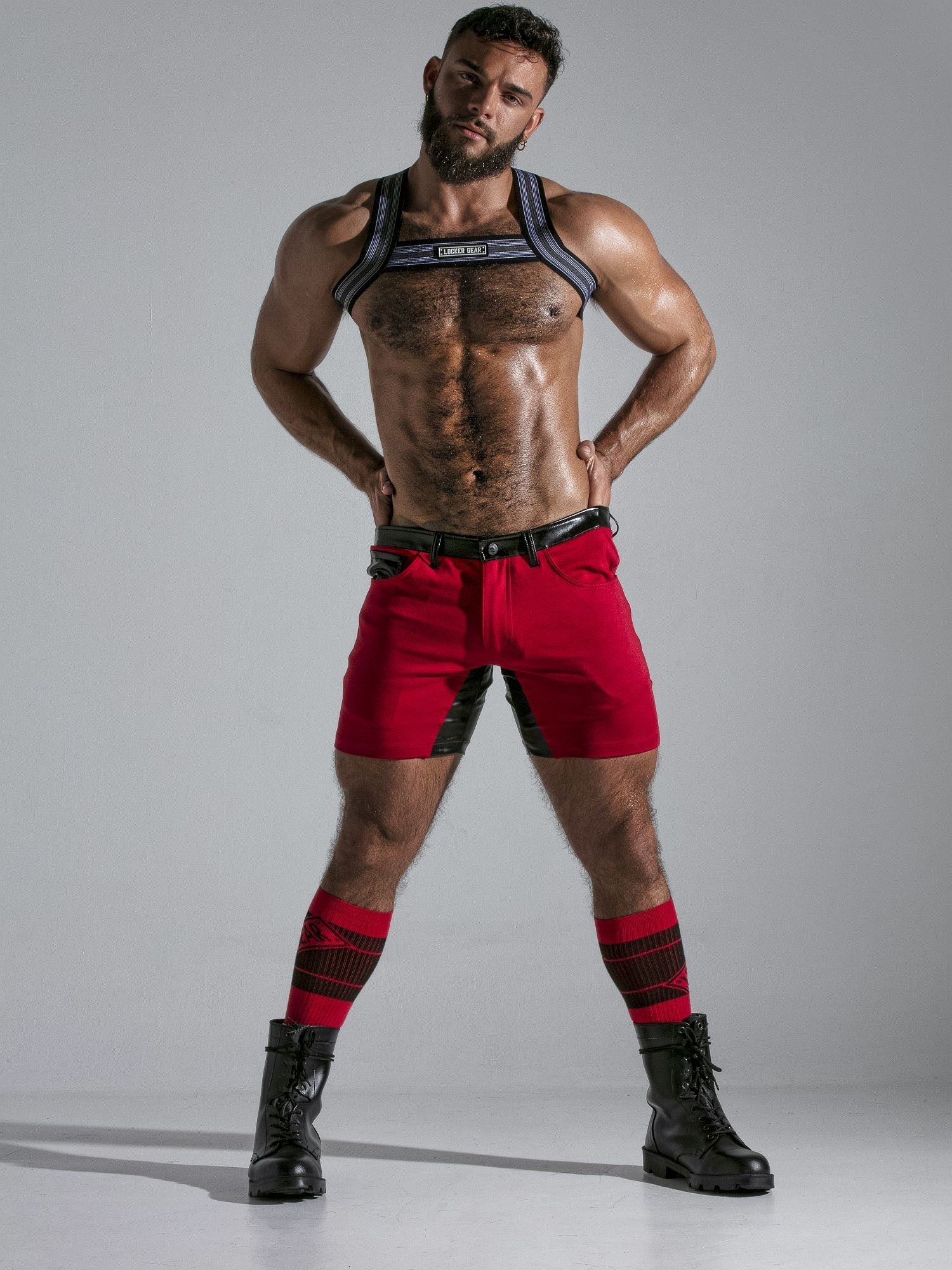 LOCKER GEAR 5 POCKET CHAP SHORT, LK0968 Fetish Chino Red - Locker Gear - Shop Deutschland Noodosz