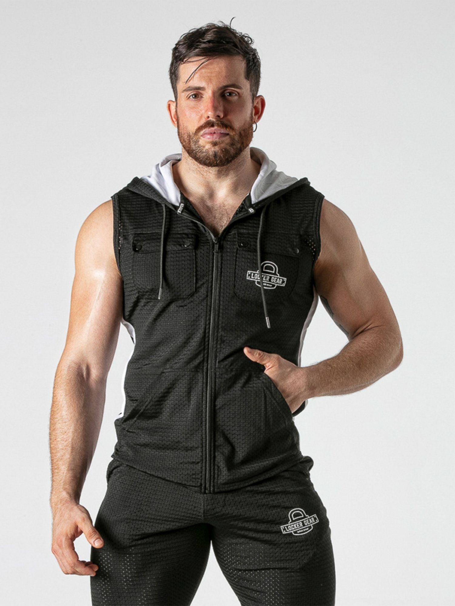 LOCKER GEAR LOOK AT HOODY LK1056, Kapuzenpulli - noodosz - Locker Gear - Kleidung & Accessoires:Herren:Herrenmode:Fitnessmode:Sport-Kapuzenpullover & -Sweatshirts