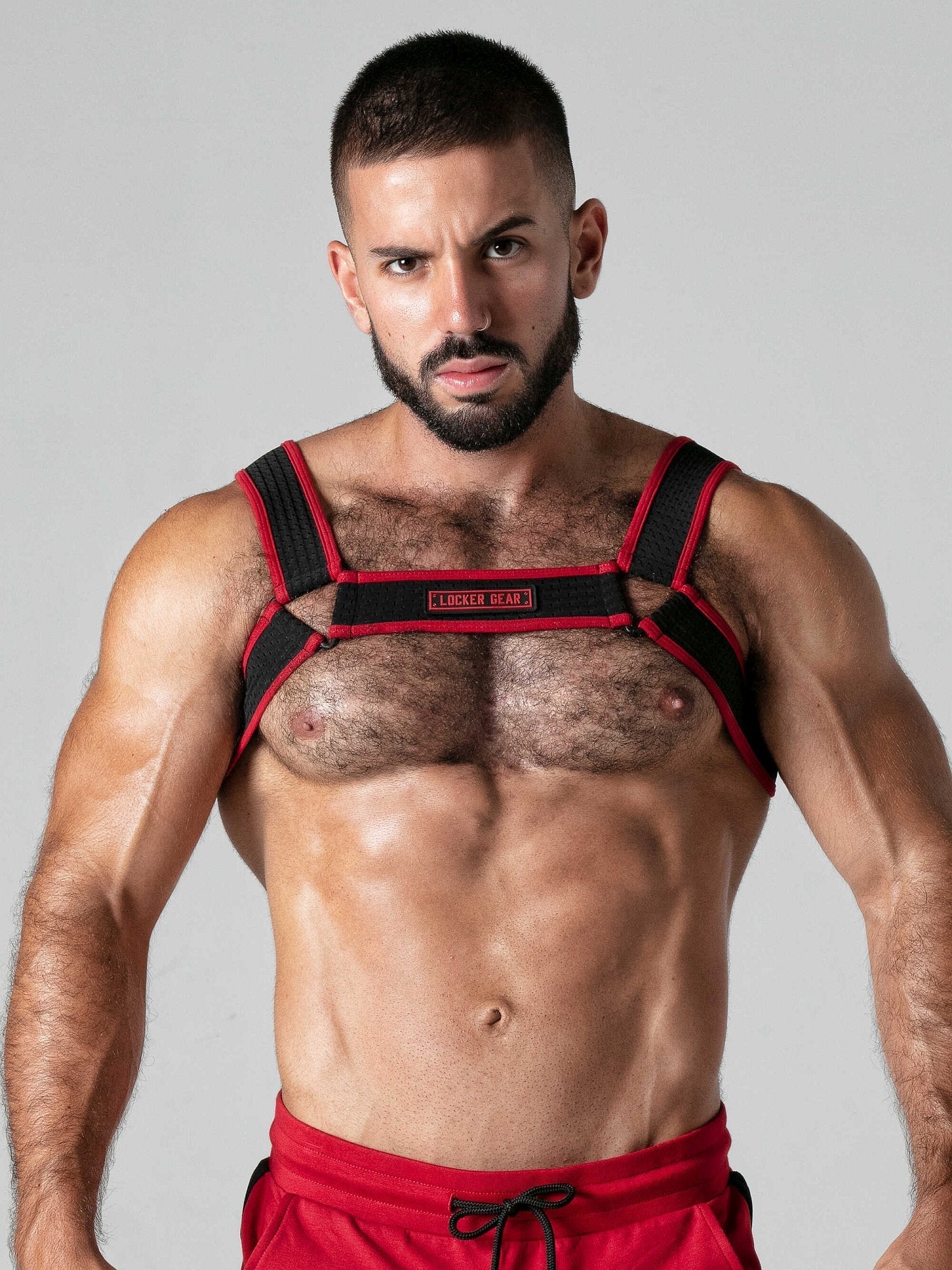 LOCKER GEAR MESH HARNESS Brustgeschirr Fetish Riemen - LK0743 - noodosz - Locker Gear - Kleidung & Accessoires:Herren:Herrenmode:Shirts & Hemden:T-Shirts