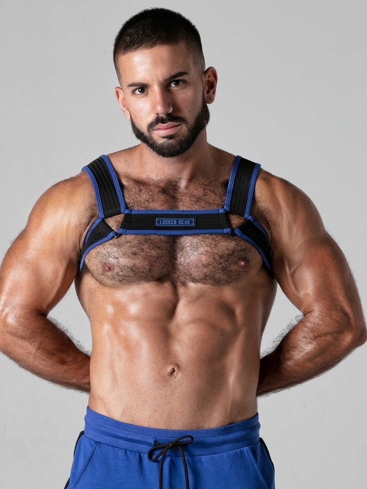 LOCKER GEAR MESH HARNESS Brustgeschirr Fetish Riemen - LK0743 - noodosz - Locker Gear - Kleidung & Accessoires:Herren:Herrenmode:Shirts & Hemden:T-Shirts