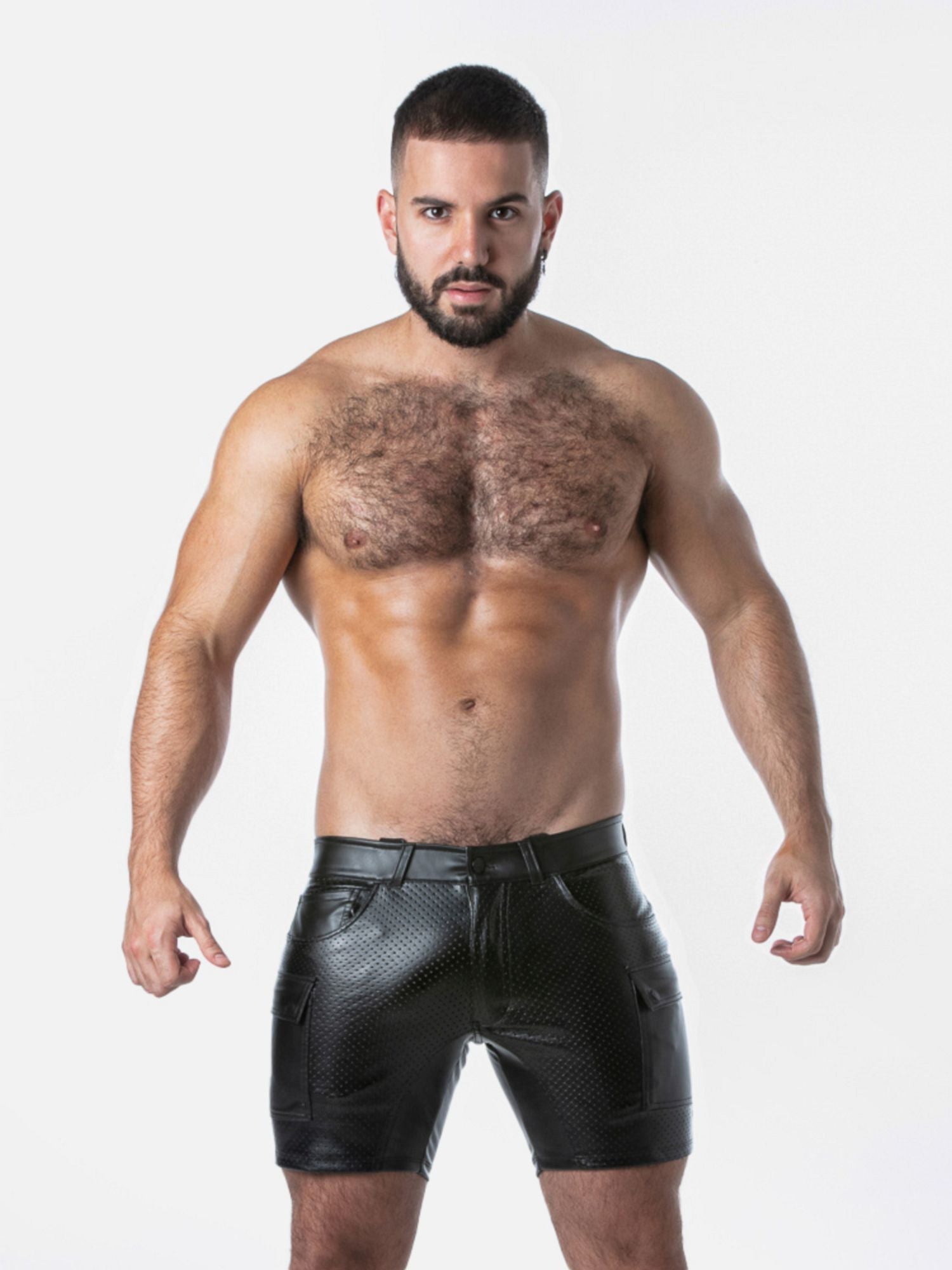 LOCKER GEAR PUNCH HOLE Leder Cargo Short LK0971, kurze Hose - Locker Gear - Shop Deutschland Noodosz