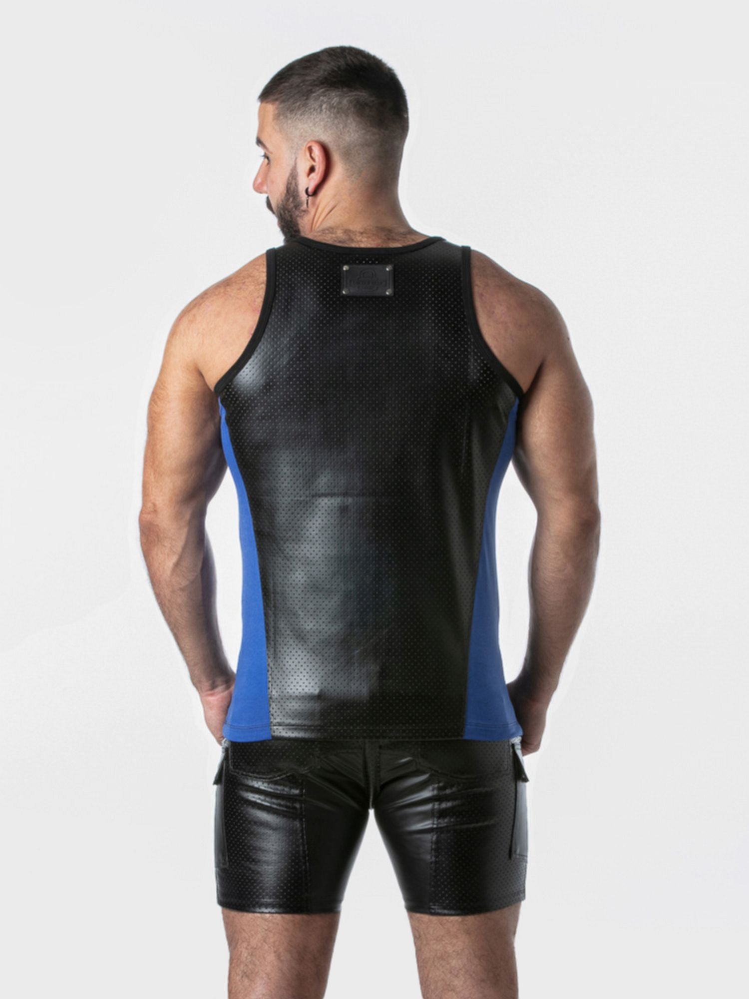 LOCKER GEAR PUNCH HOLE TANK TOP LK1059, Kunstleder Top - noodosz - Locker Gear - Kleidung & Accessoires:Herren:Herrenmode:Shirts & Hemden:T-Shirts