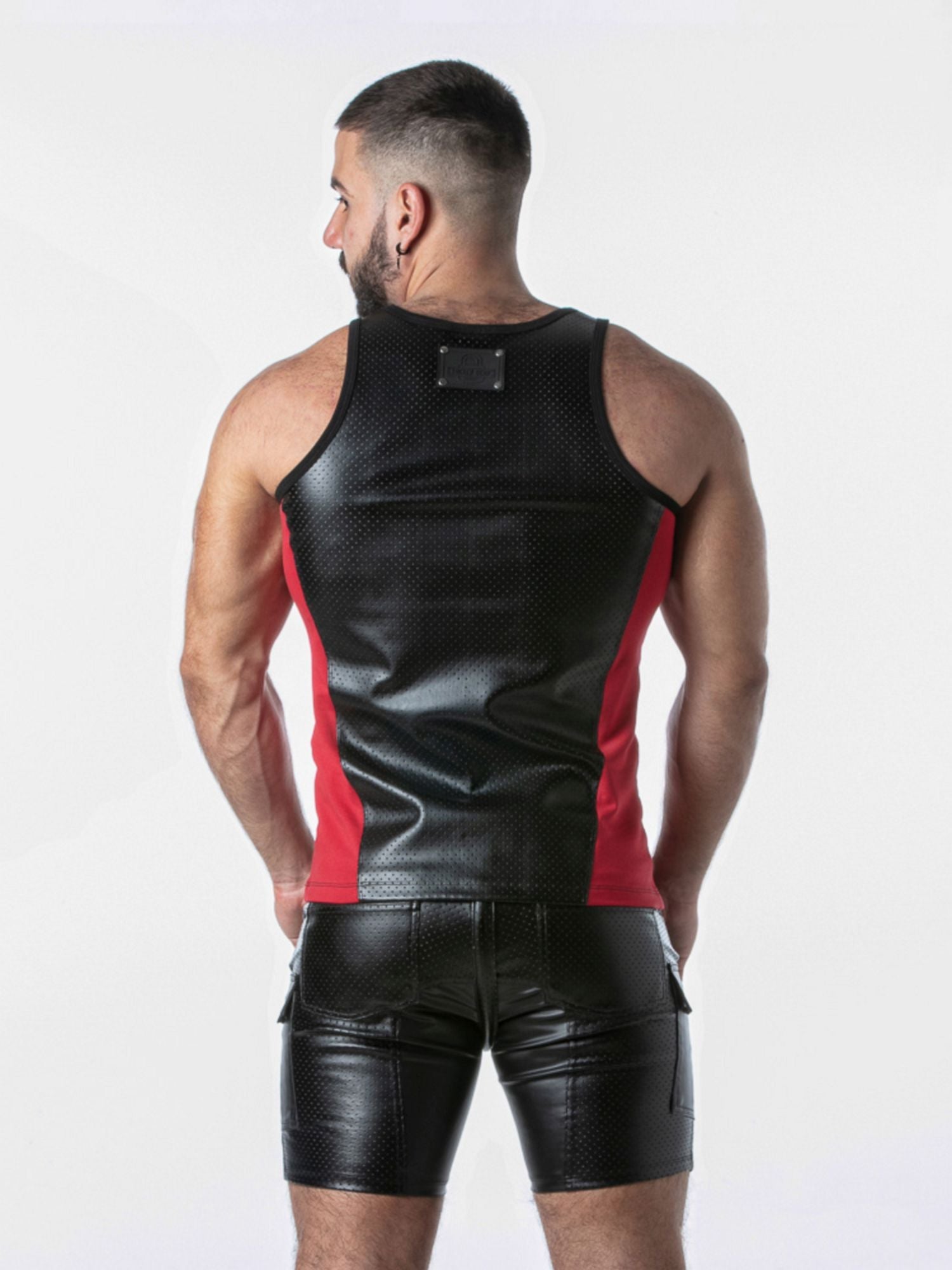 LOCKER GEAR PUNCH HOLE TANK TOP LK1059, Kunstleder Top - noodosz - Locker Gear - Kleidung & Accessoires:Herren:Herrenmode:Shirts & Hemden:T-Shirts