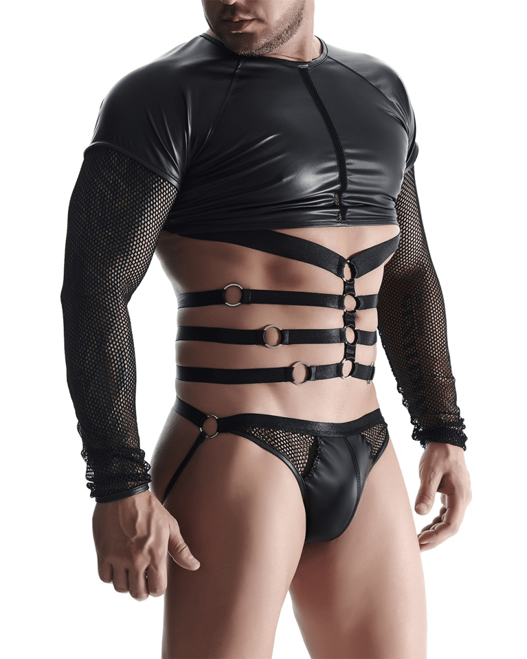 Long Sleeve Net Strap Shirt - Pole - Shop Deutschland Noodosz