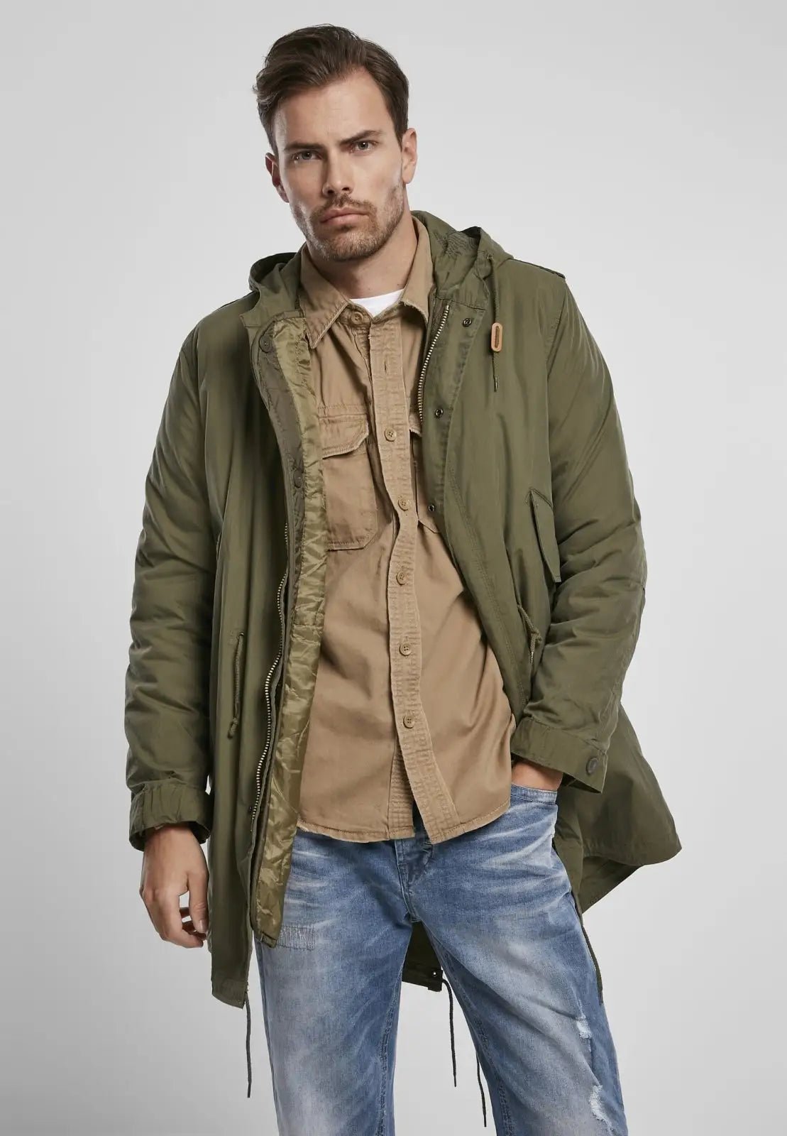 Herren Fishtail Parka im Army-Look mit Thermofutter - Norvine - Shop Deutschland Noodosz