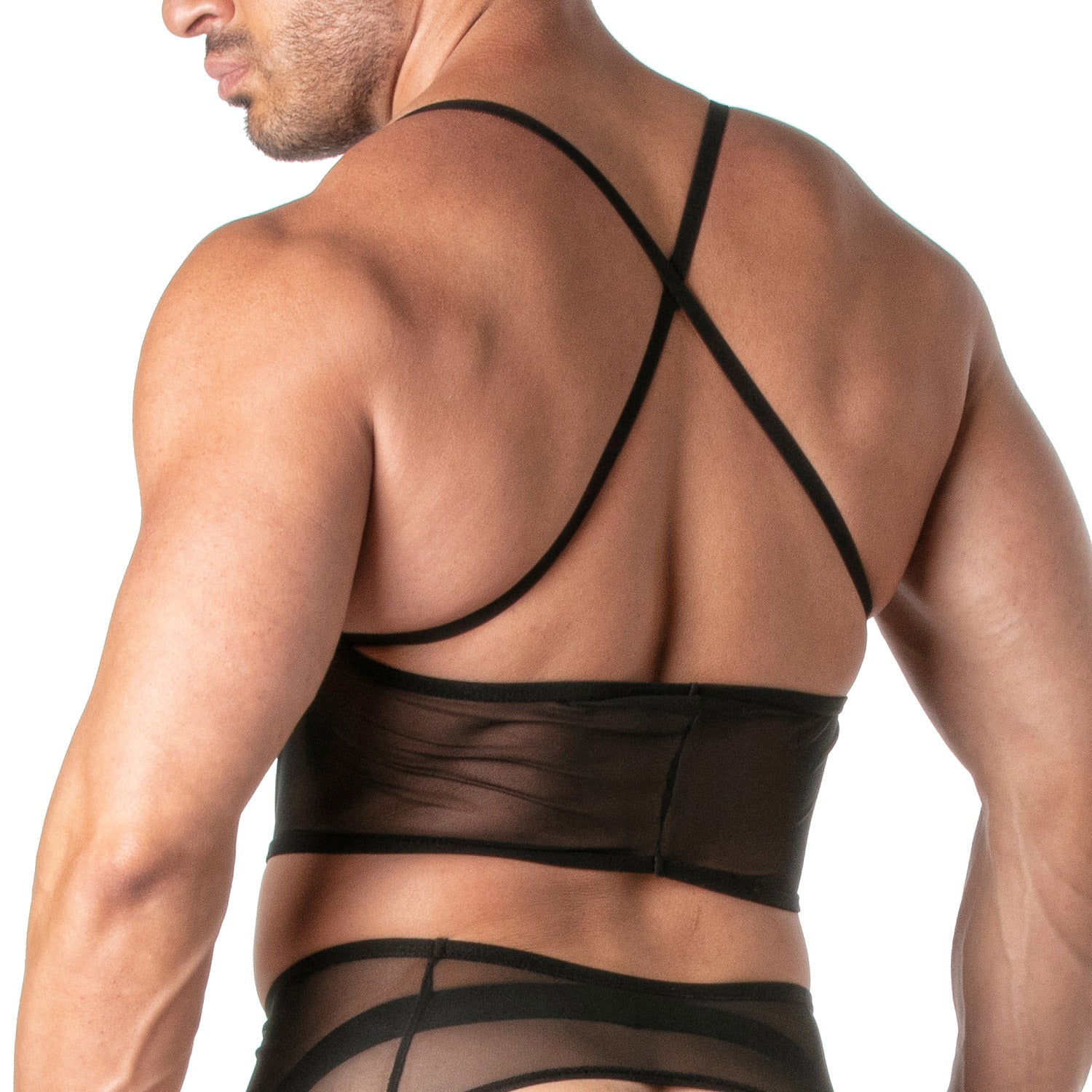 Maskulines Bustier aus transparentem Mesh - TOF Paris - Shop Deutschland Noodosz