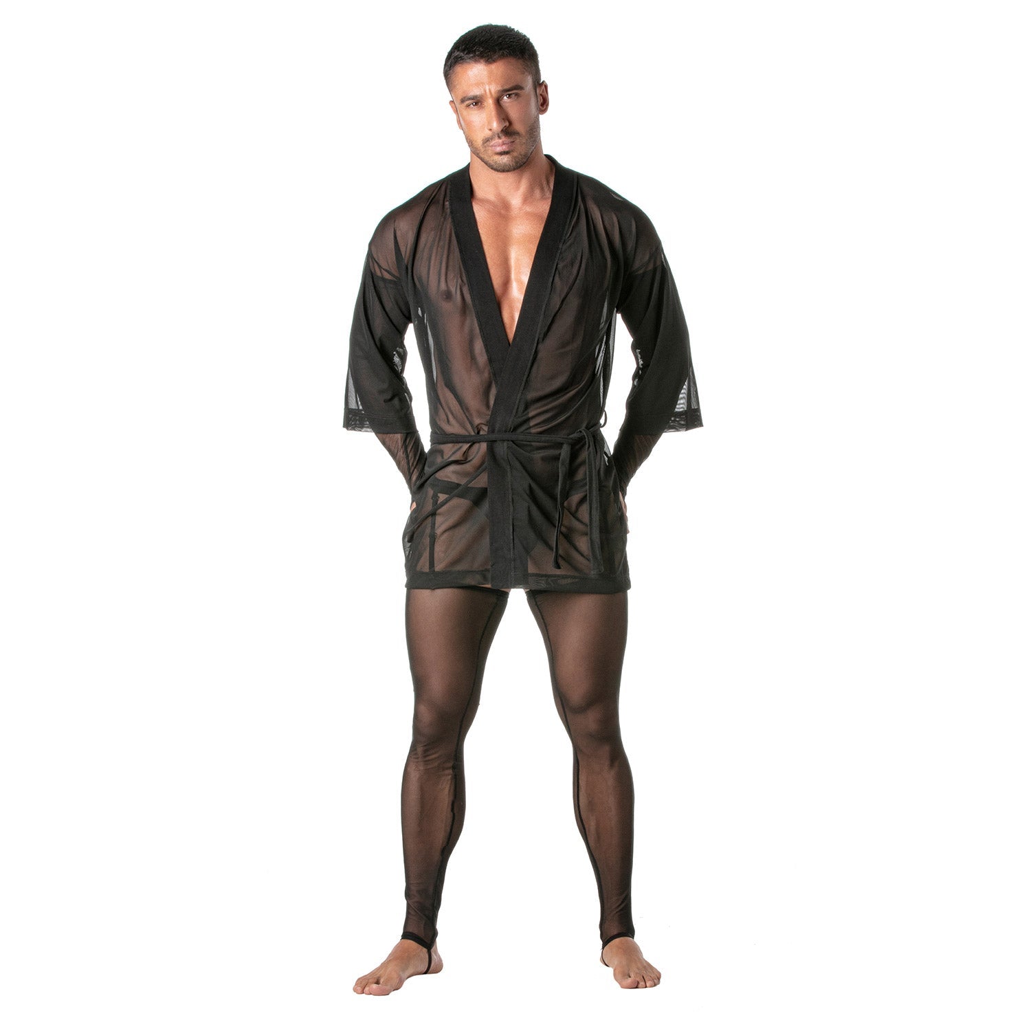Mesh Kimono Vest For Men - TOF Paris - Shop Deutschland Noodosz
