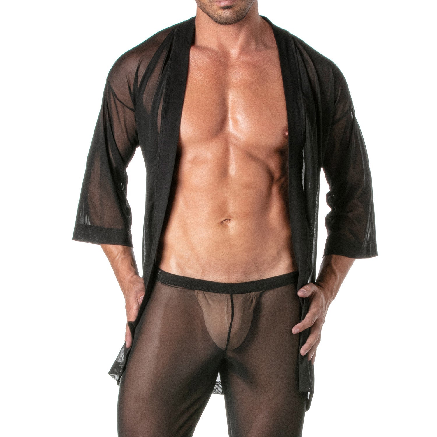 Mesh Kimono Vest For Men - TOF Paris - Shop Deutschland Noodosz
