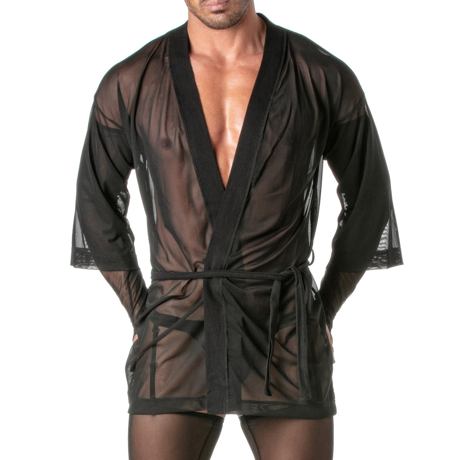 Mesh Kimono Vest For Men - TOF Paris - Shop Deutschland Noodosz