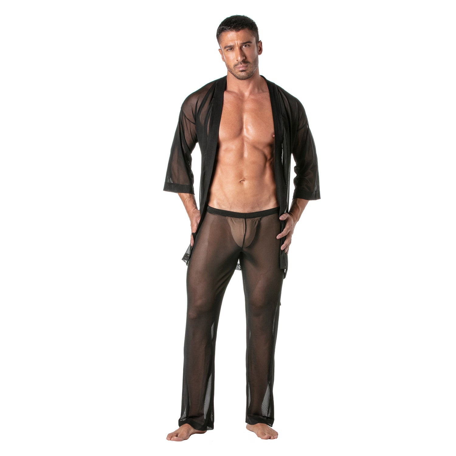 Mesh Kimono Vest For Men - TOF Paris - Shop Deutschland Noodosz