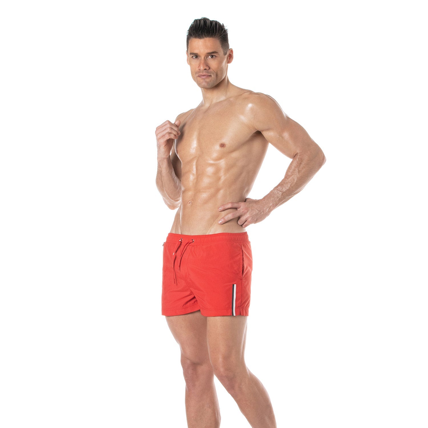Mid - Thigh Badeshorts – Rot - TOF Paris - Shop Deutschland Noodosz