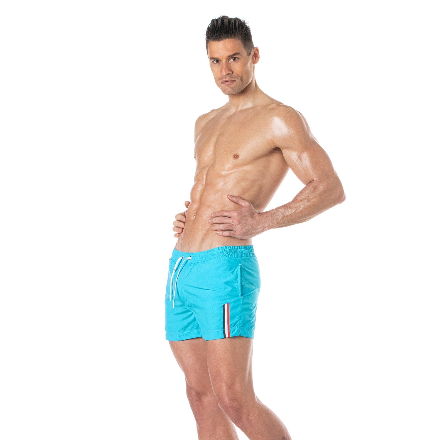 Mid - Thigh Badeshorts – Türkis - TOF Paris - Shop Deutschland Noodosz