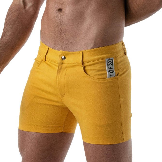 Mid - Thigh Shorts Yellow - noodosz - TOF Paris - 