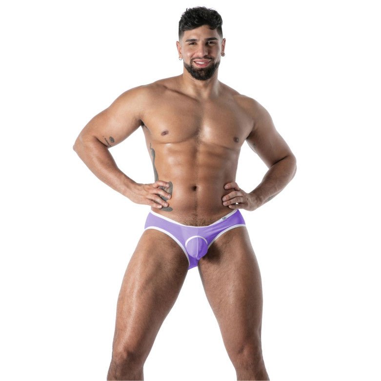 Mon Amour Microfiber Bottomless Brief Purple - noodosz - TOF Paris - 