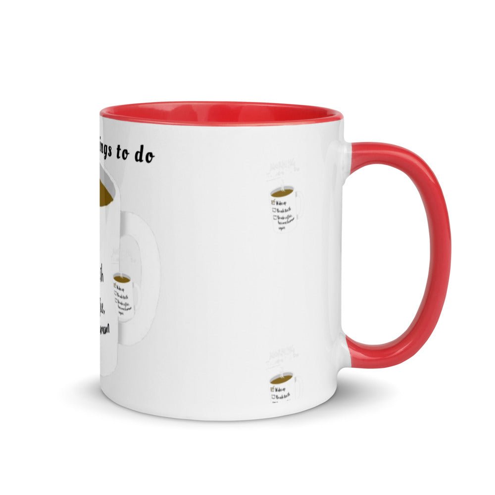 Morning things to do - Tasse mit farbiger Innenseite - NiZED - Shop Deutschland Noodosz