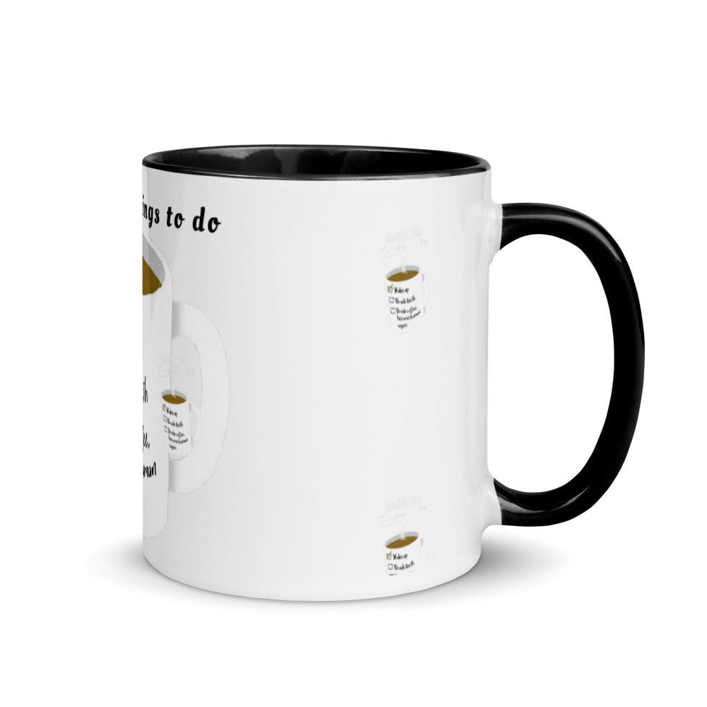 Morning things to do - Tasse mit farbiger Innenseite - NiZED - Shop Deutschland Noodosz
