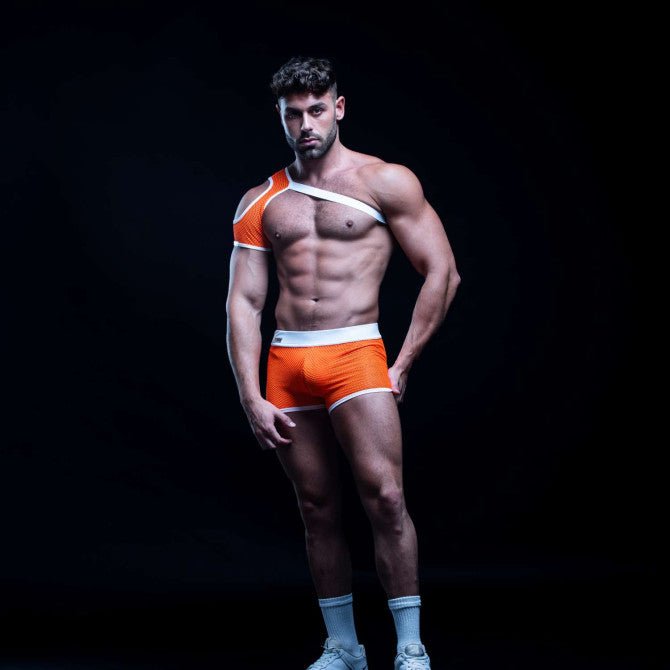 Neon Mesh Shorts Orange - TOF Paris - Shop Deutschland Noodosz