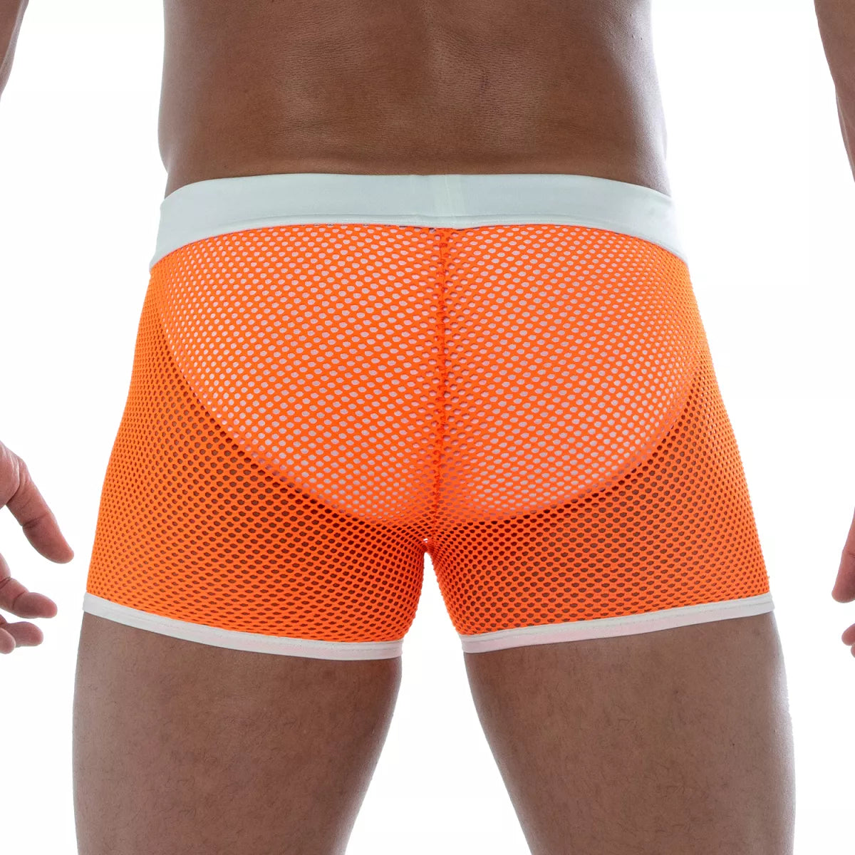Neon Mesh Shorts Orange