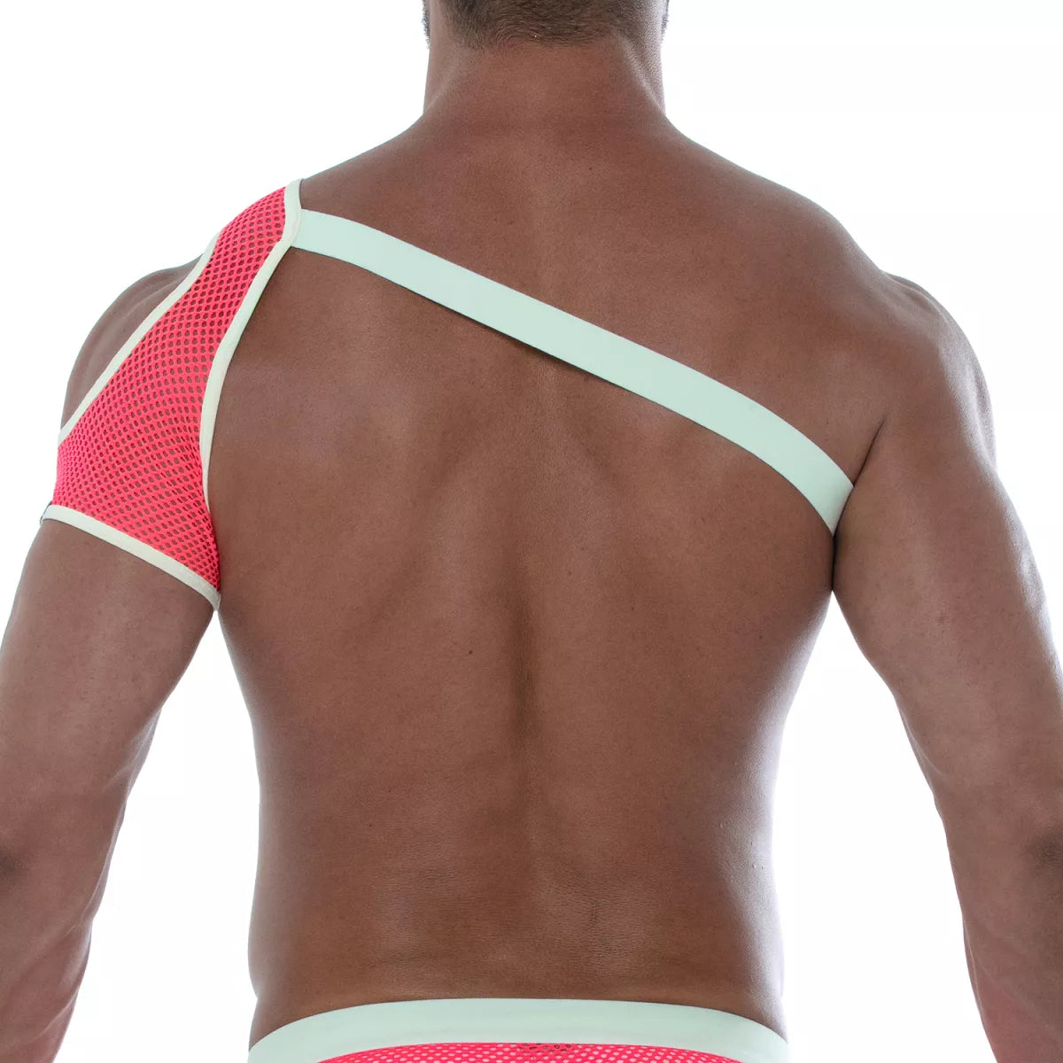 Neon Mesh Schulter-Harness Pink