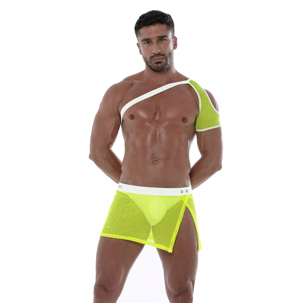 Neon Mesh Schulter-Harness – Gelb