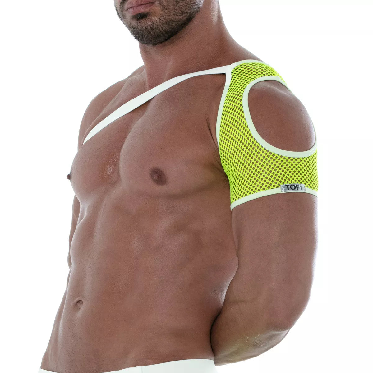 Neon Mesh Schulter-Harness – Gelb