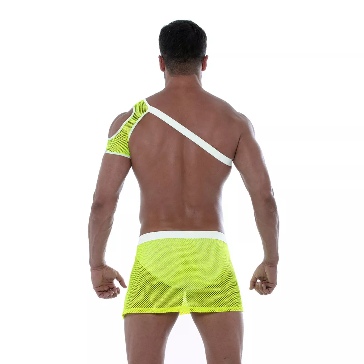 Neon Mesh Schulter-Harness – Gelb