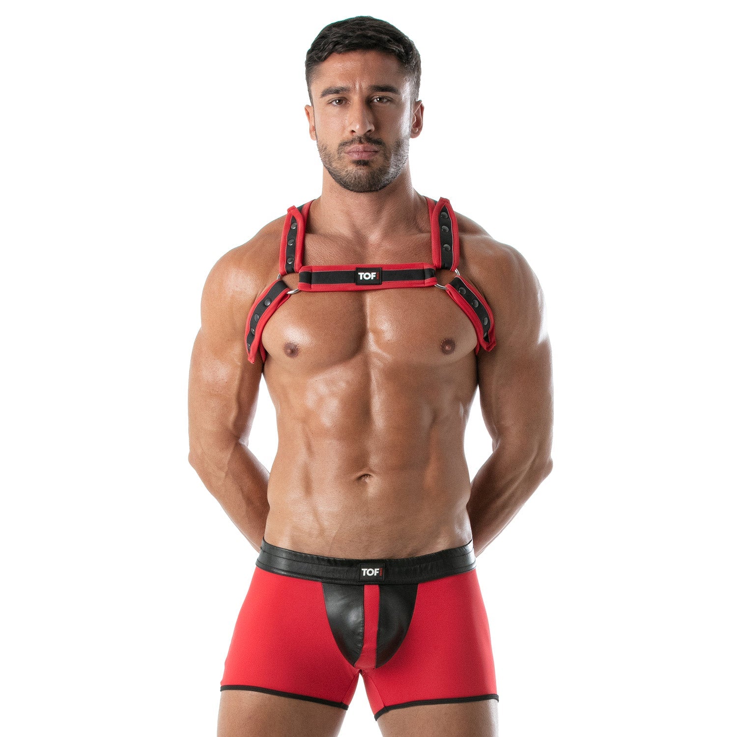 Neopren Bulldog Harness Rot - TOF Paris - Shop Deutschland Noodosz