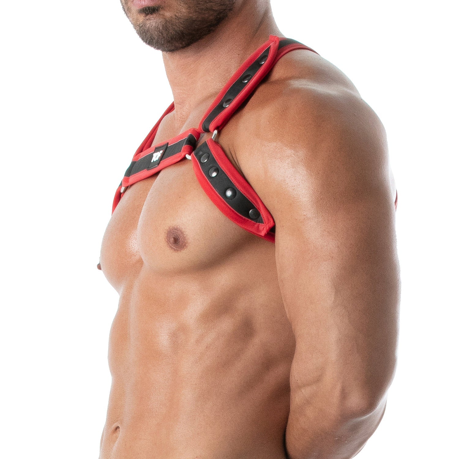 Neopren Bulldog Harness Rot - TOF Paris - Shop Deutschland Noodosz