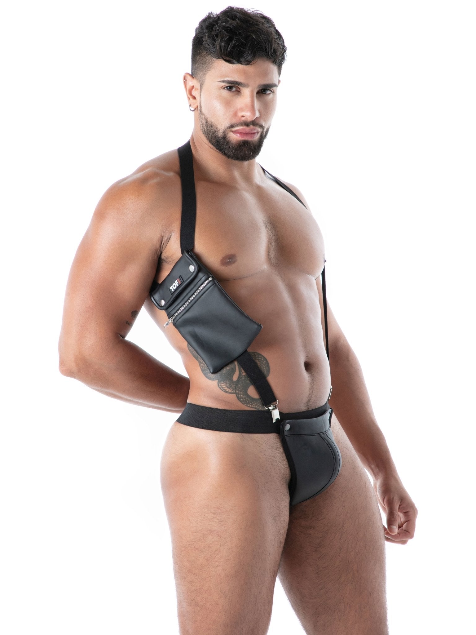 Neopren - elastischer Taschen - Harness – Schwarz - TOF Paris - Shop Deutschland Noodosz