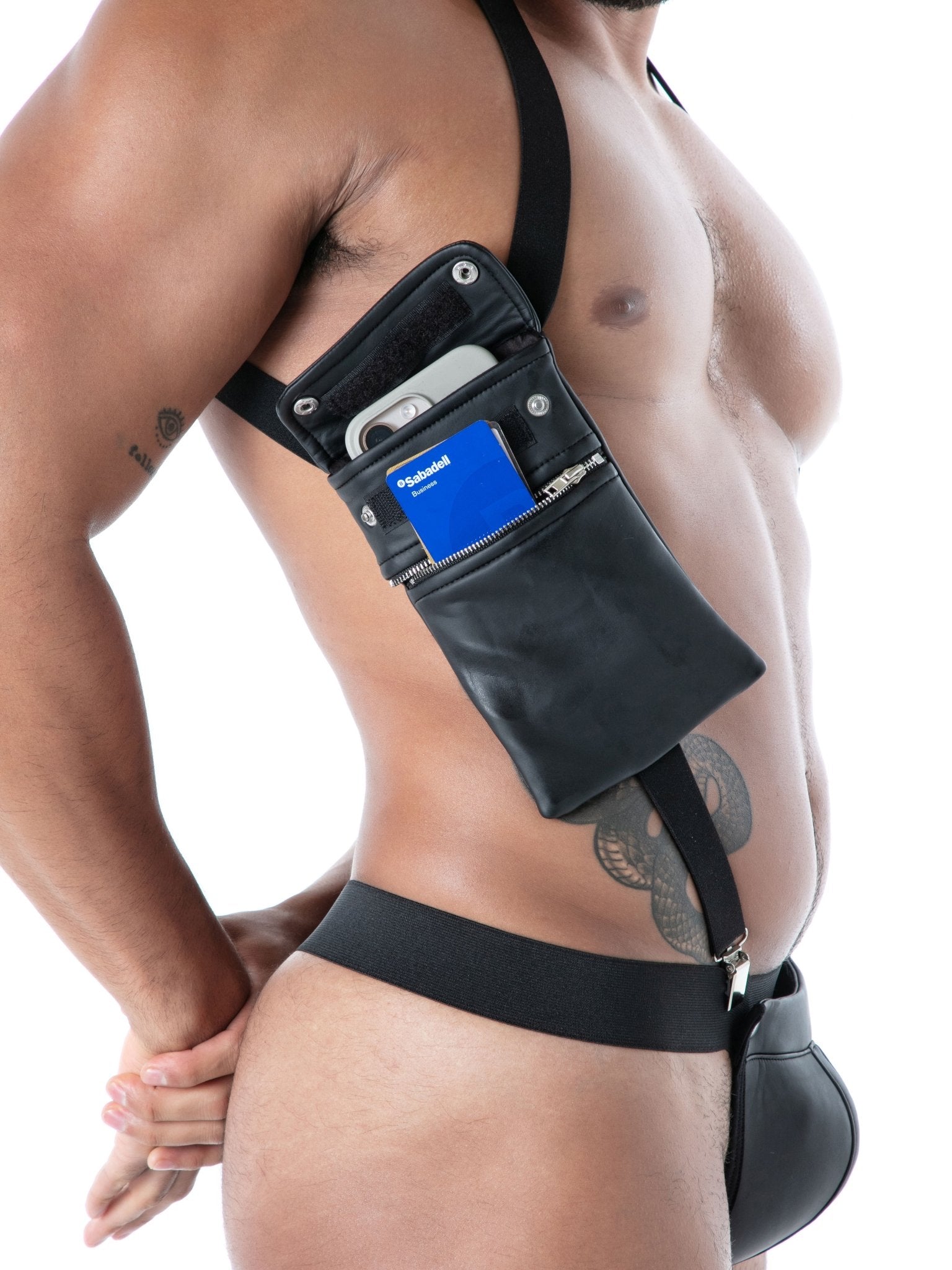 Neopren - elastischer Taschen - Harness – Schwarz - TOF Paris - Shop Deutschland Noodosz