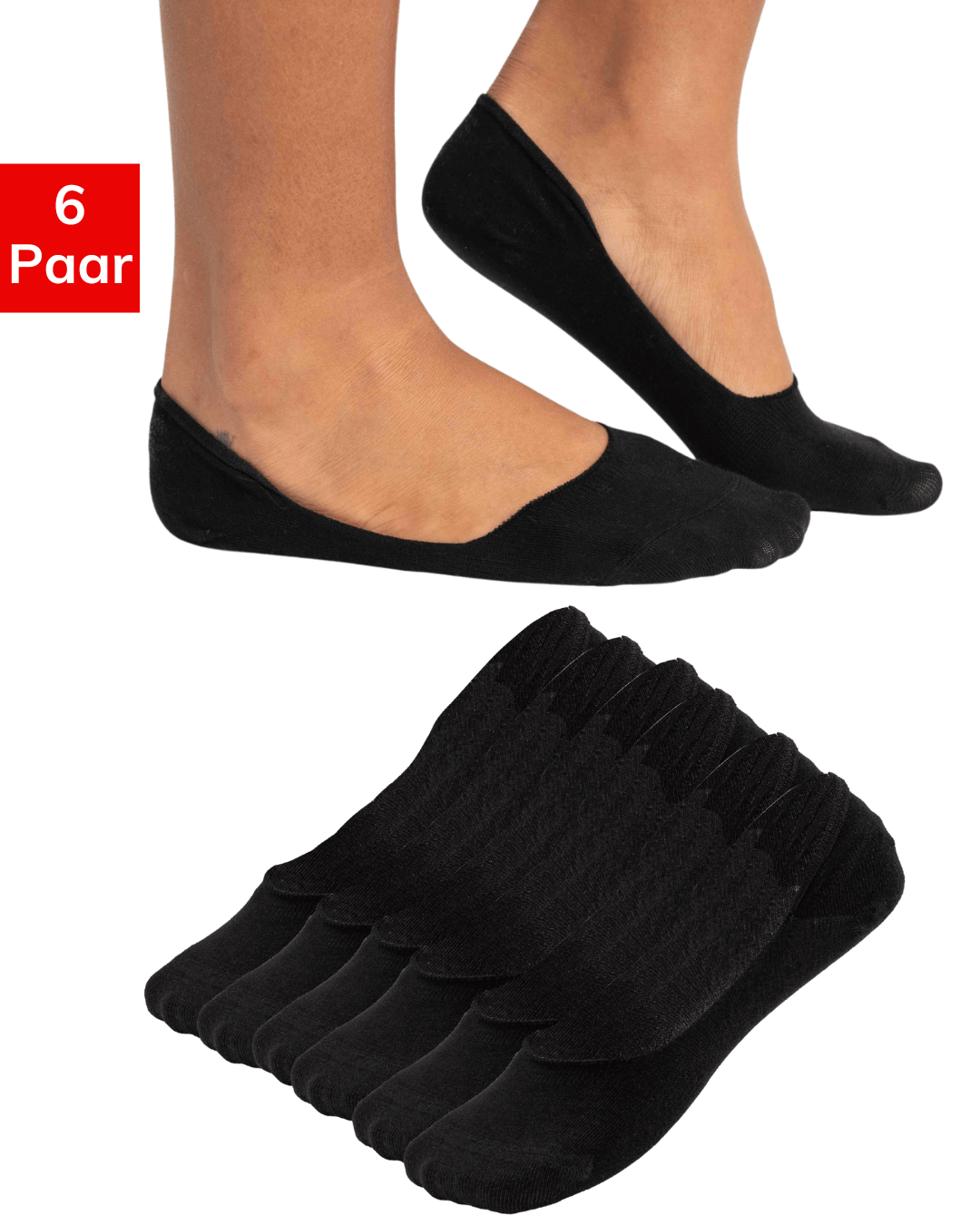 No Show Socken Füßlinge für Damen & Herren 6X Paar - QOLONIA - Shop Deutschland Noodosz