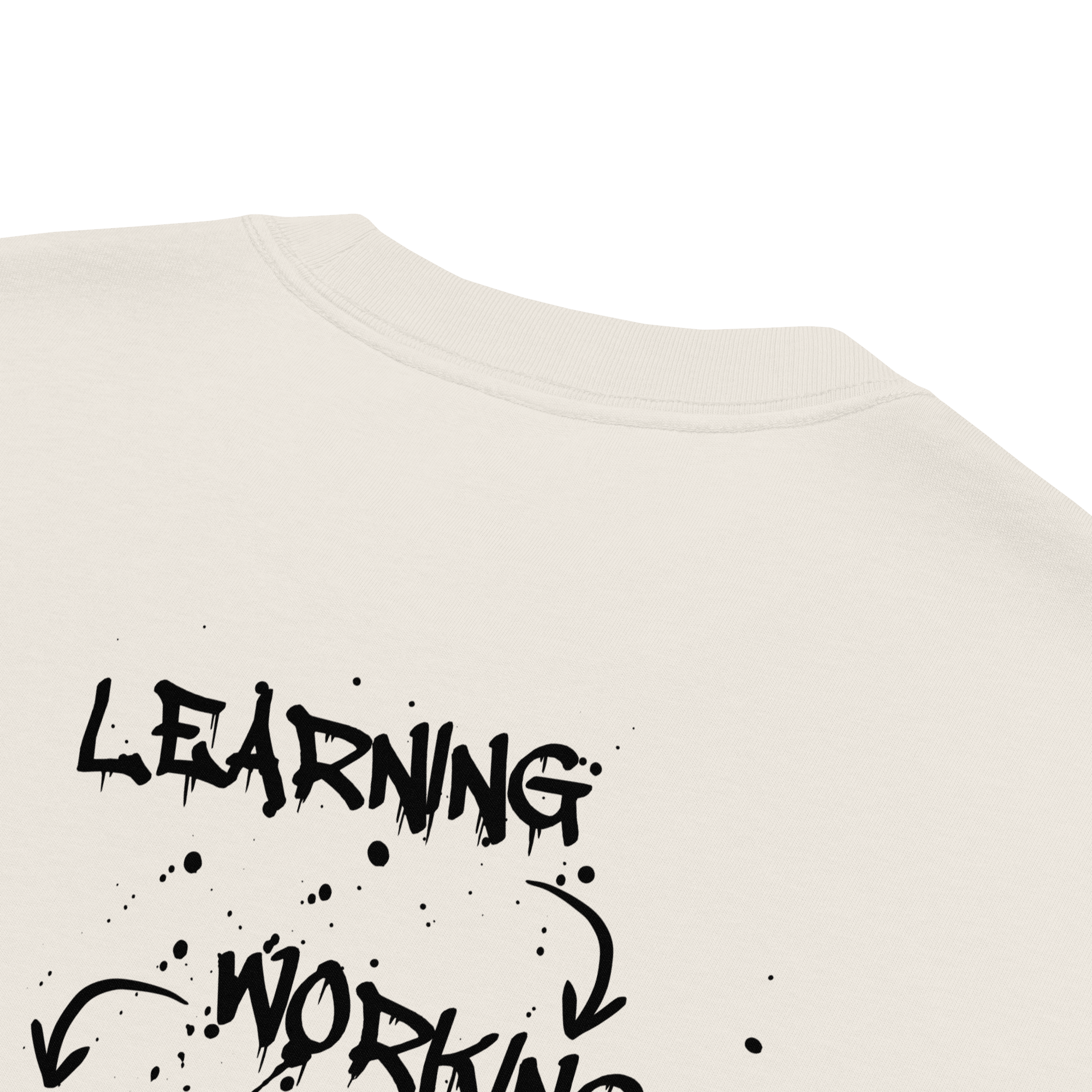 Oversized T-Shirt "LEARNING - DYING" - flyliving - Shop Deutschland Noodosz