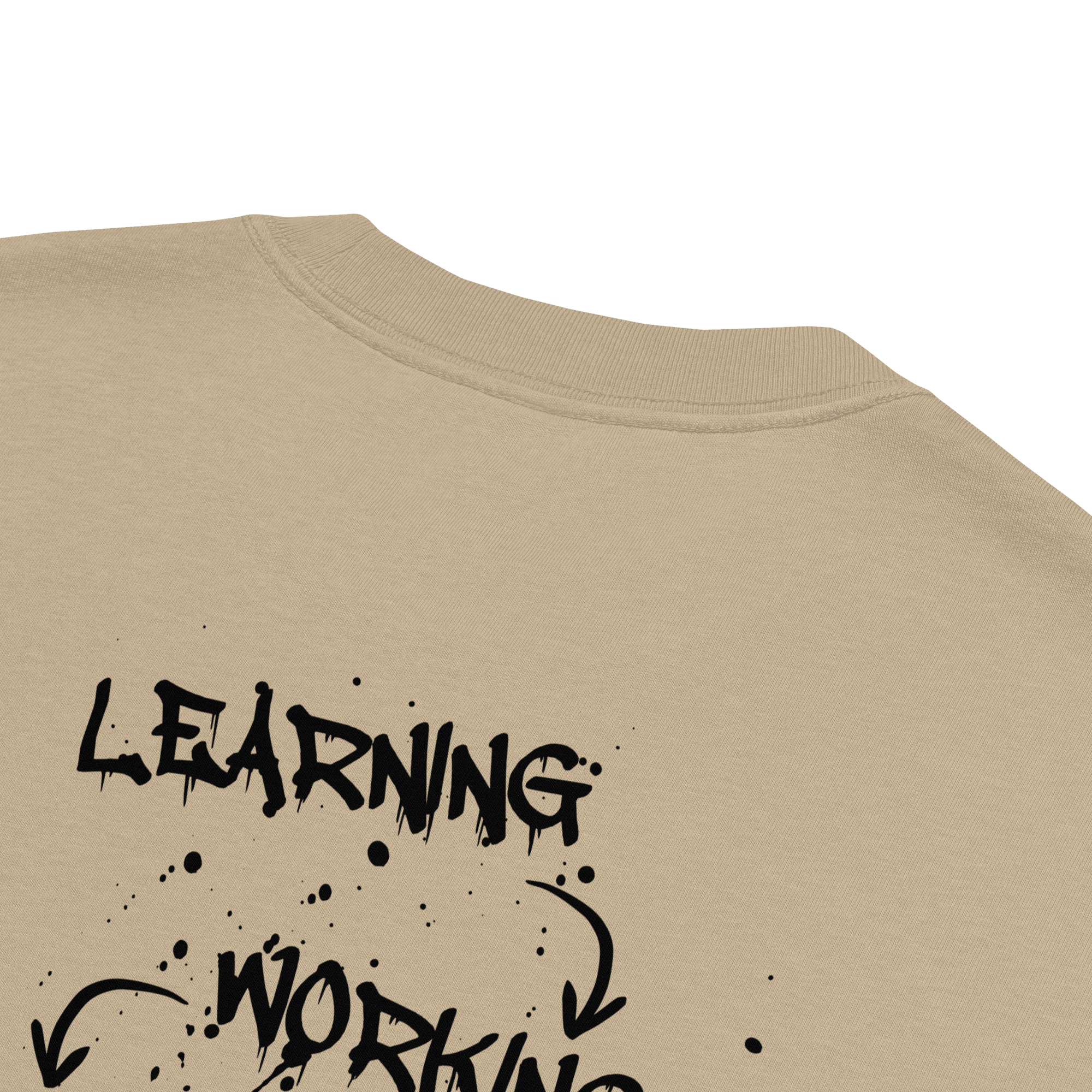 Oversized T-Shirt "LEARNING - DYING" - flyliving - Shop Deutschland Noodosz