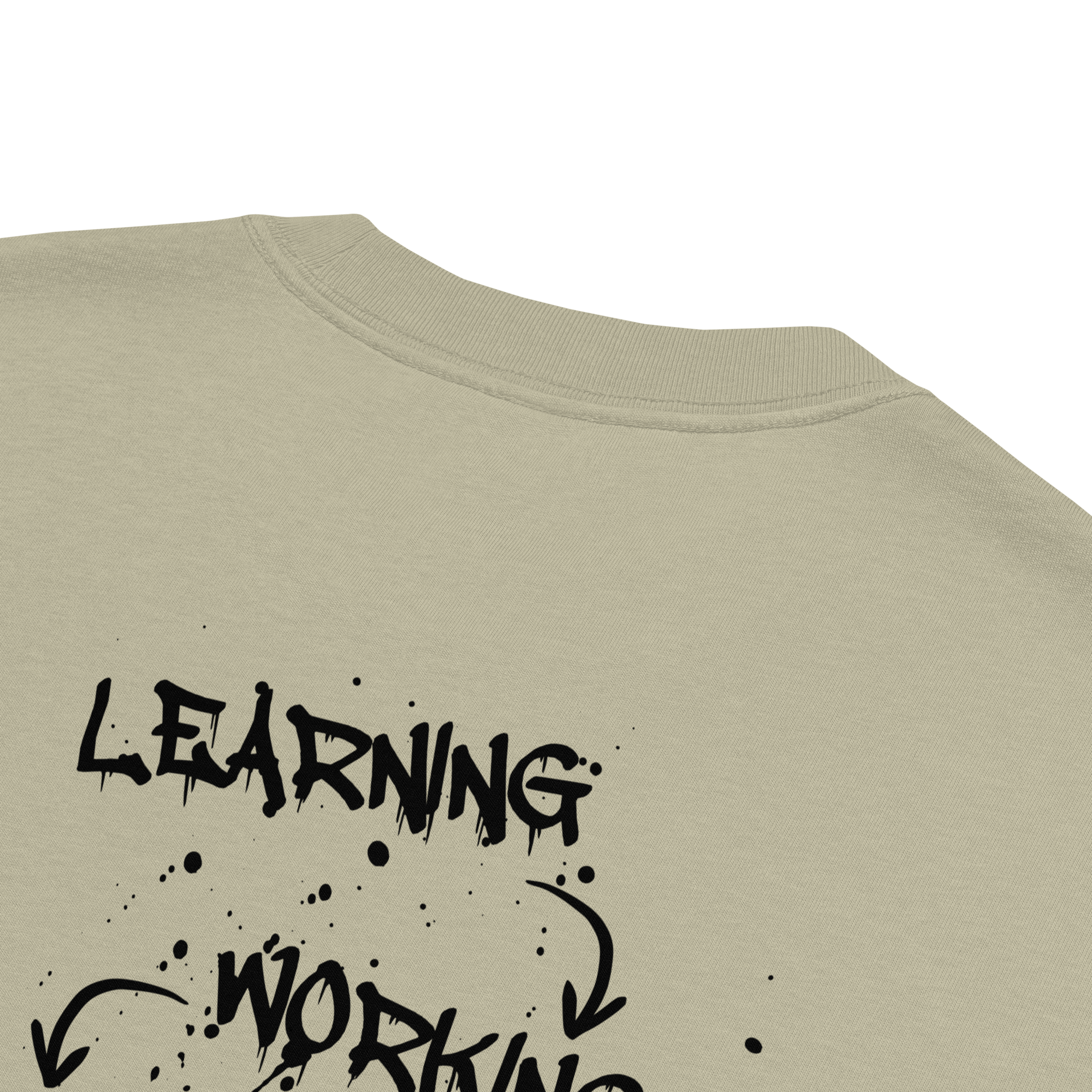 Oversized T-Shirt "LEARNING-DYING"