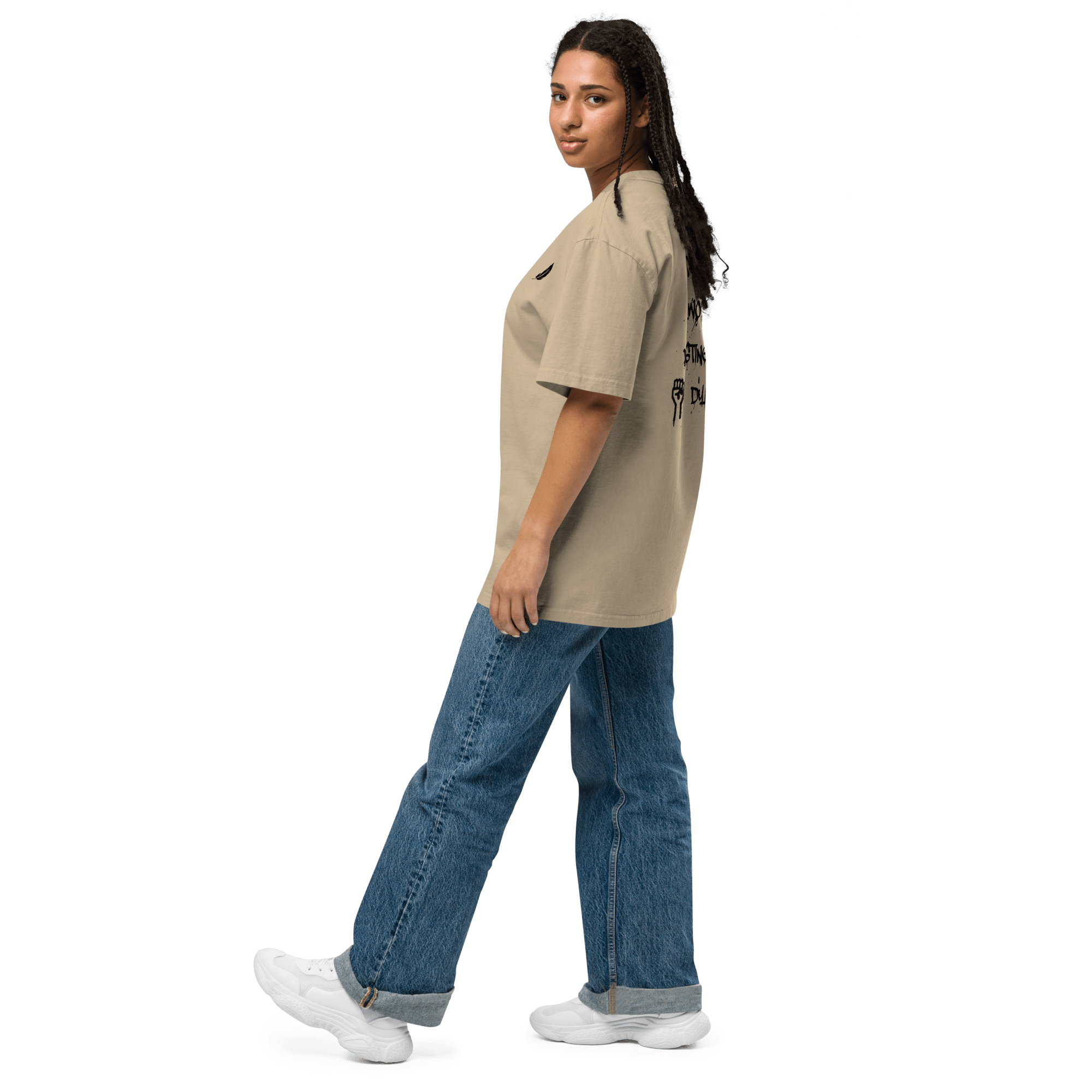 Oversized T-Shirt "LEARNING-DYING"