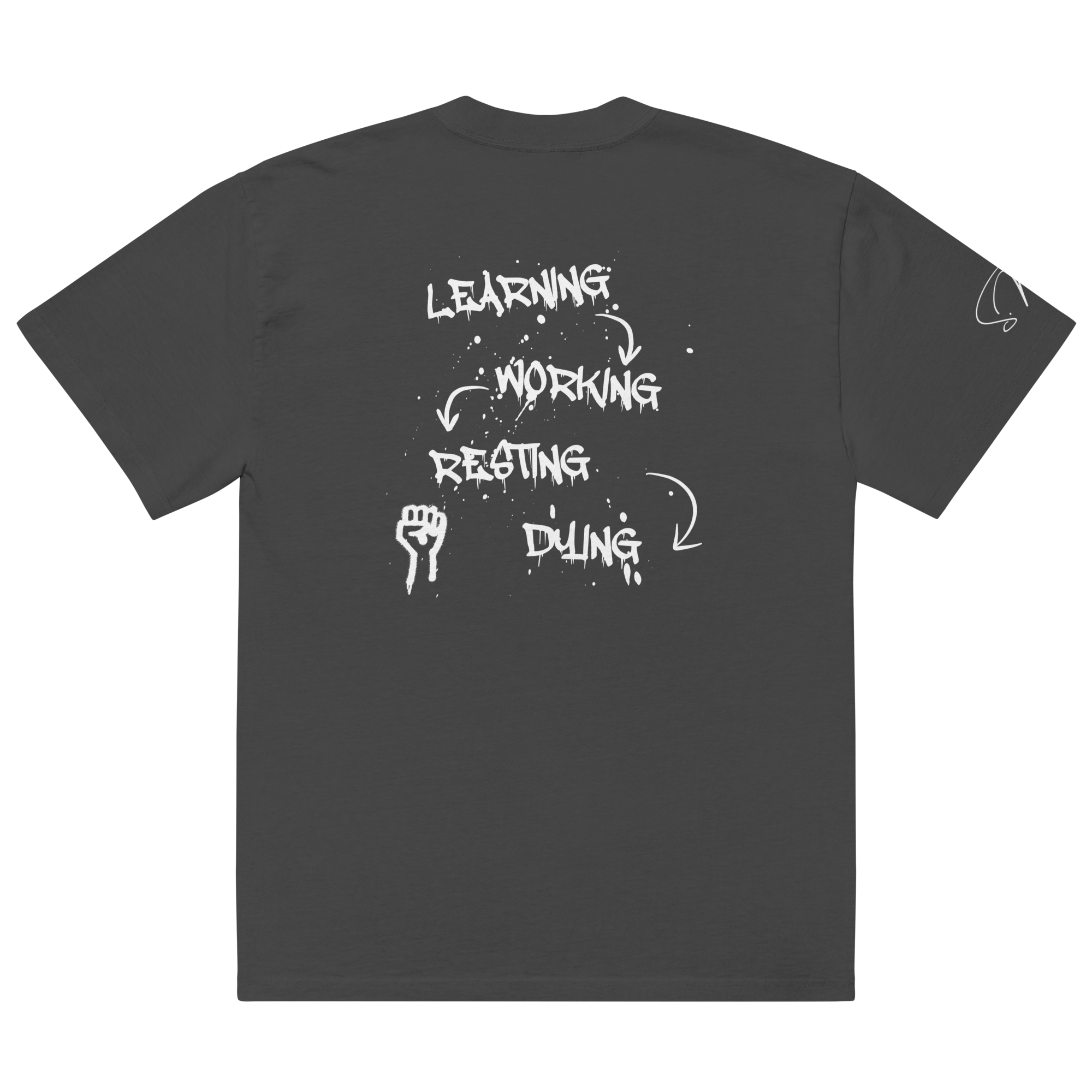 Oversized T-Shirt "LEARNING-DYING"