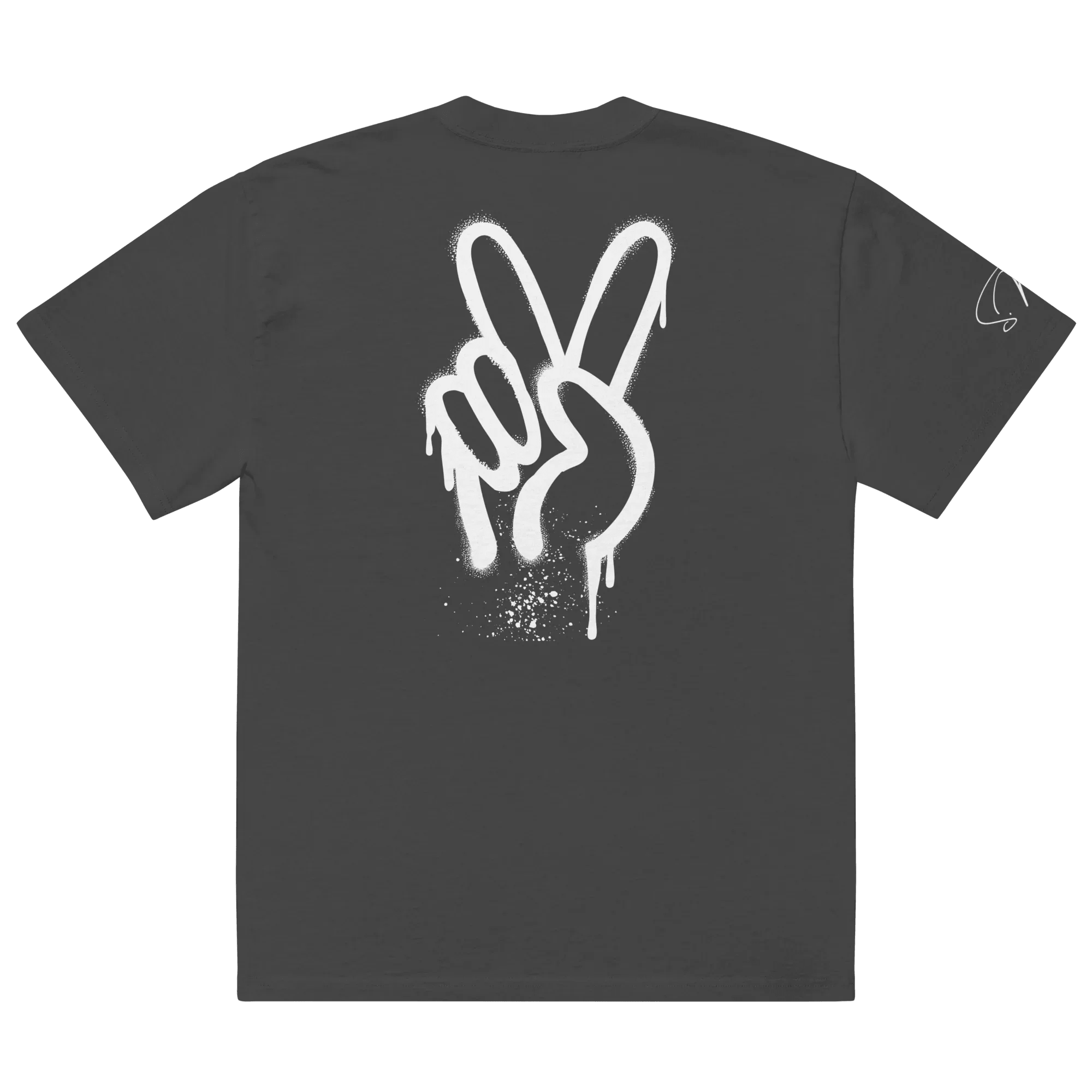 Oversized T-Shirt "Spray Peace", backprint - flyliving - Shop Deutschland Noodosz