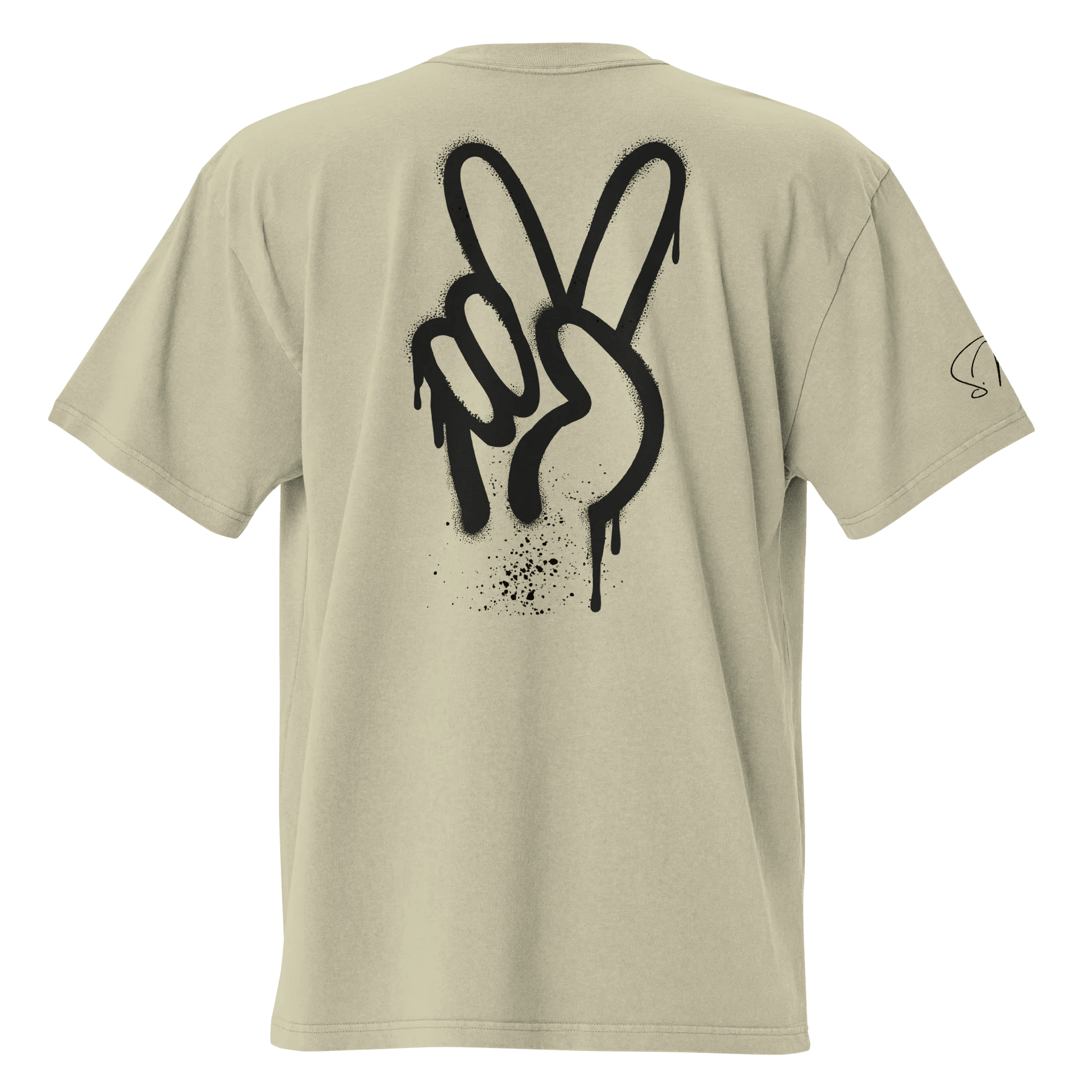 Oversized T-Shirt "Spray Peace", backprint - flyliving - Shop Deutschland Noodosz