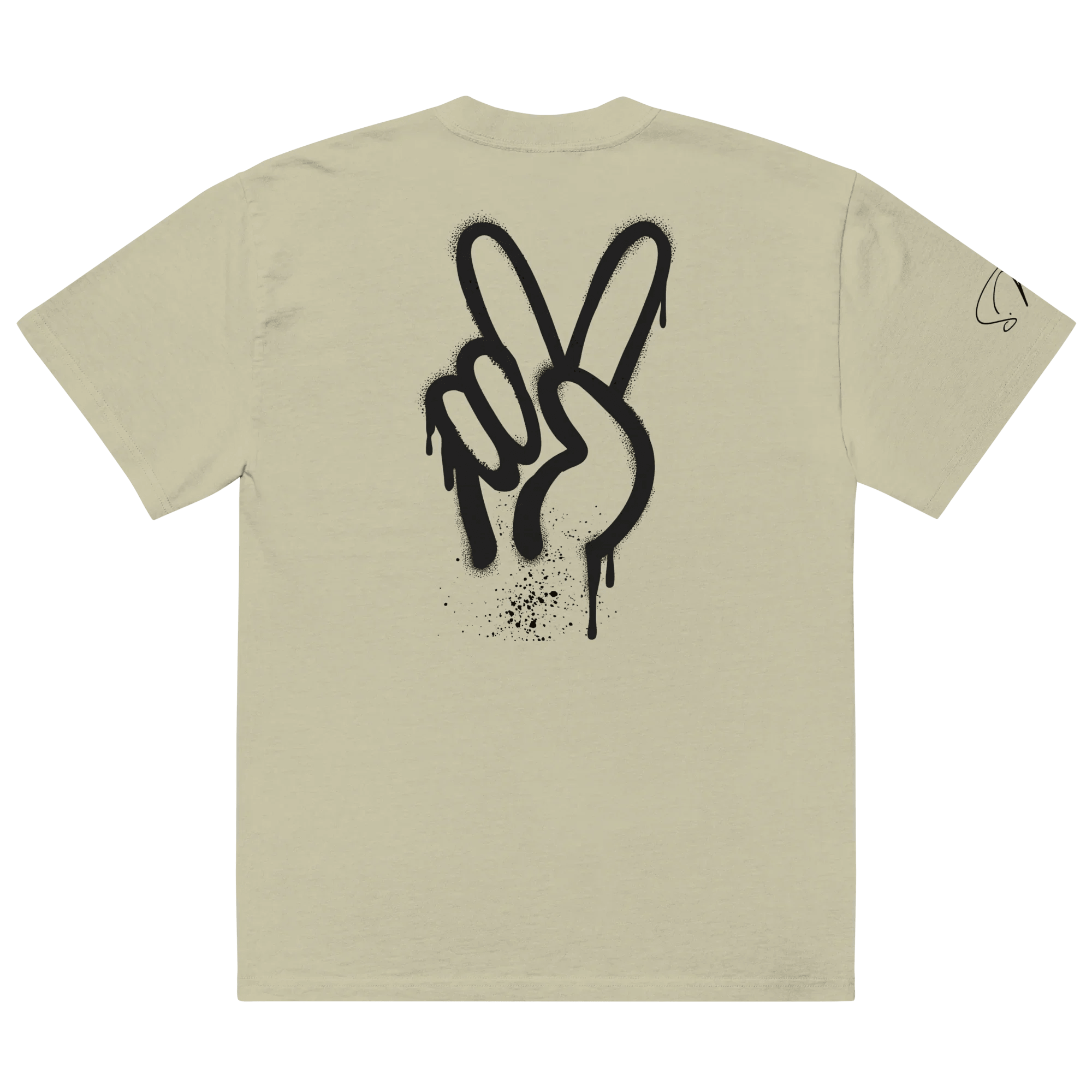 Oversized T-Shirt "Spray Peace", backprint - flyliving - Shop Deutschland Noodosz